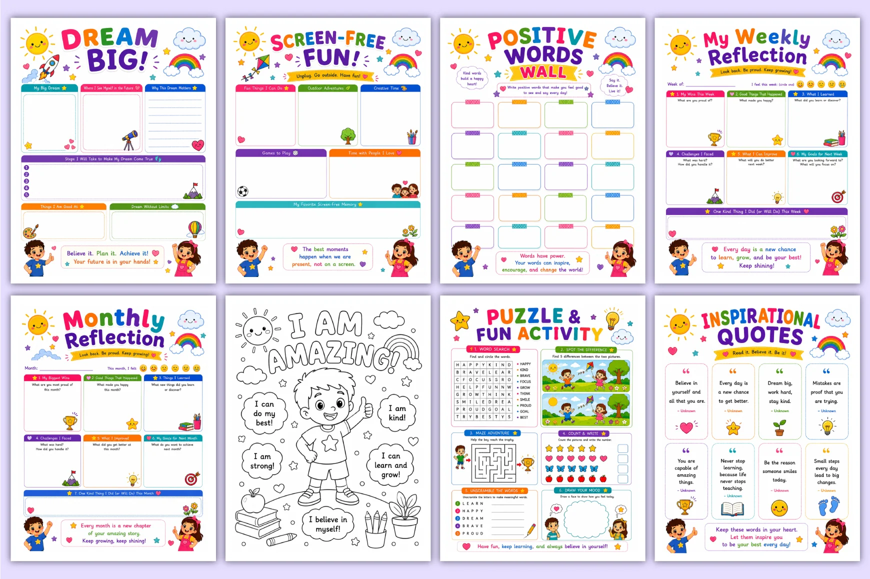 Positive Mind For Kids Planner - Image 5