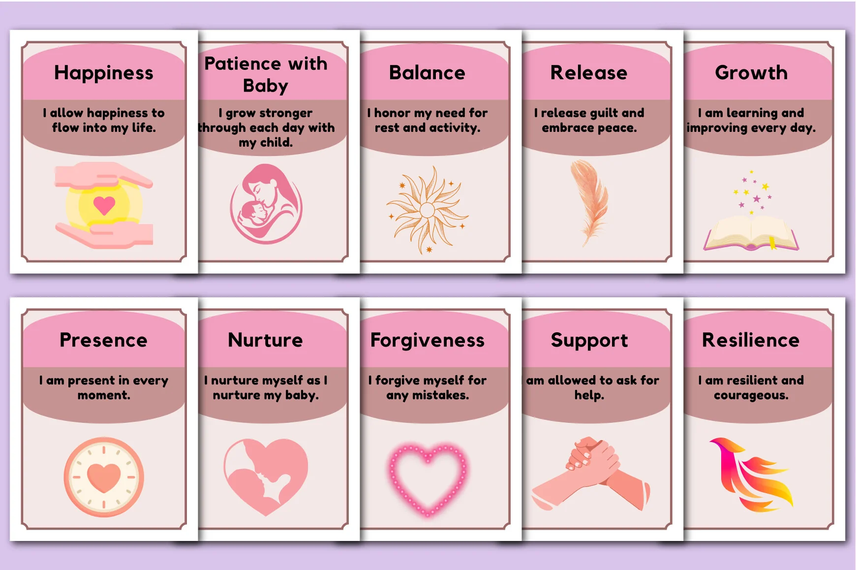 Postpartum Affirmation Cards for New Moms - Image 3