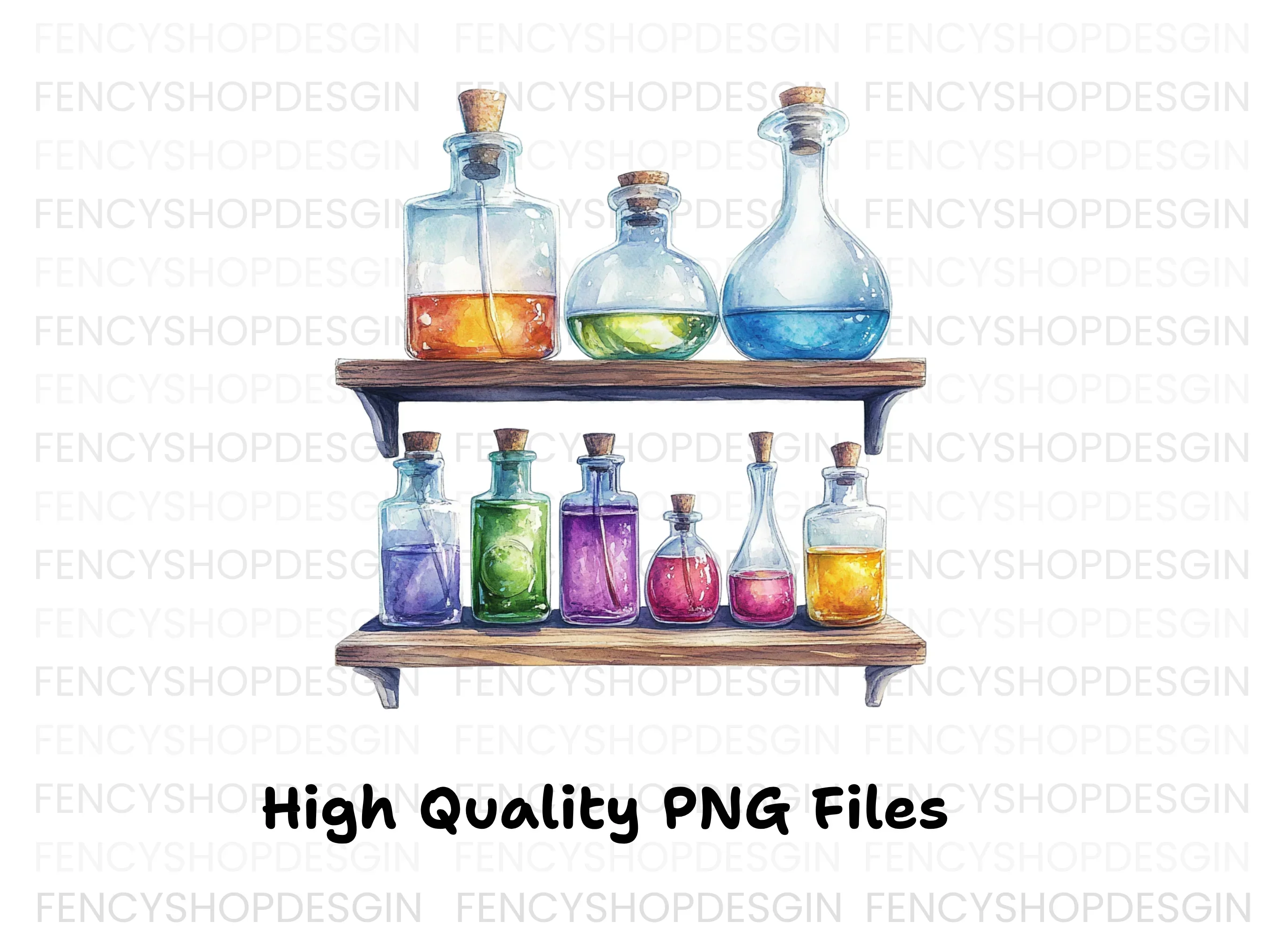 Potion Bottles Clipart Bundle - Image 3