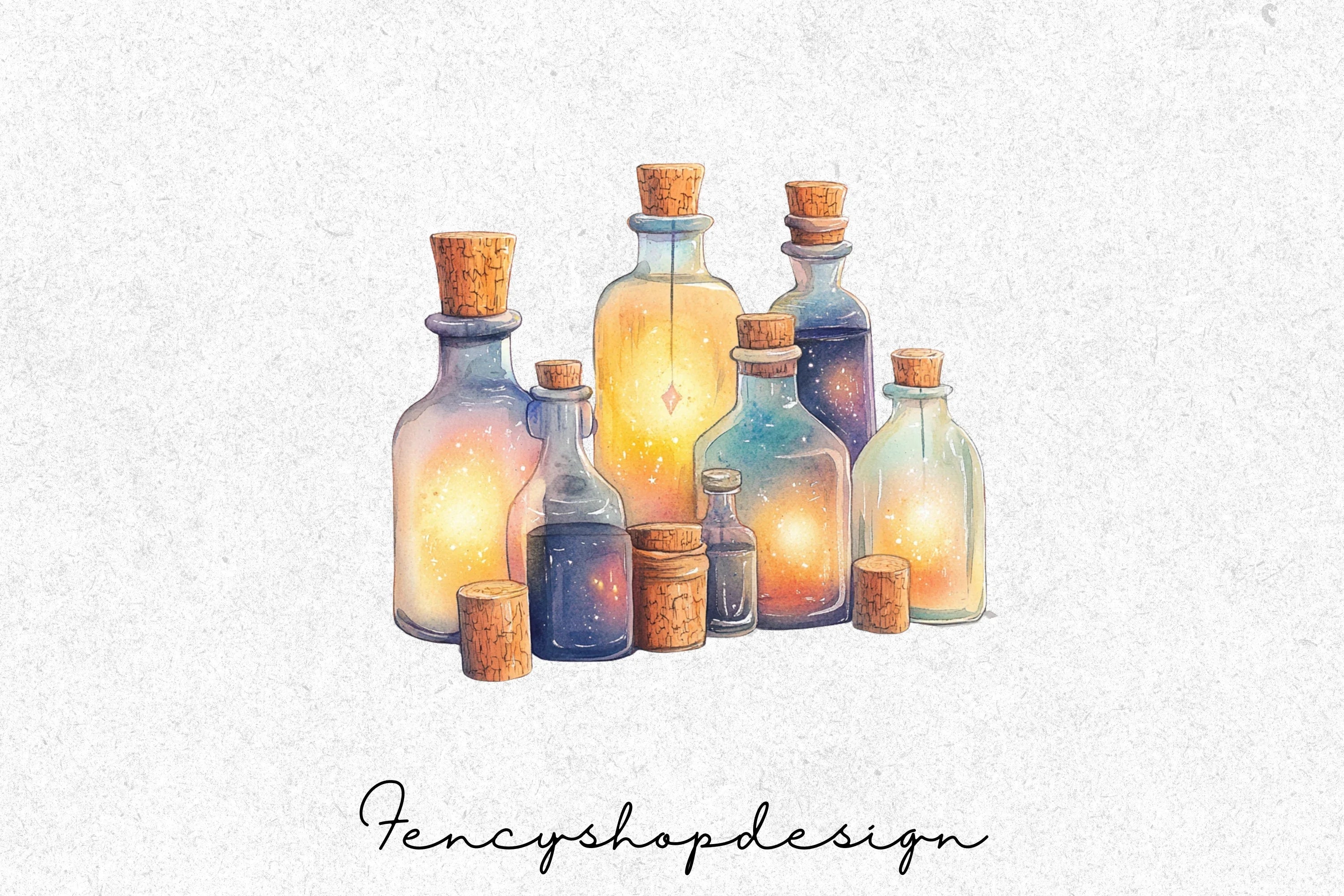Potion Bottles Elixirs Clipart Bundle - Image 4