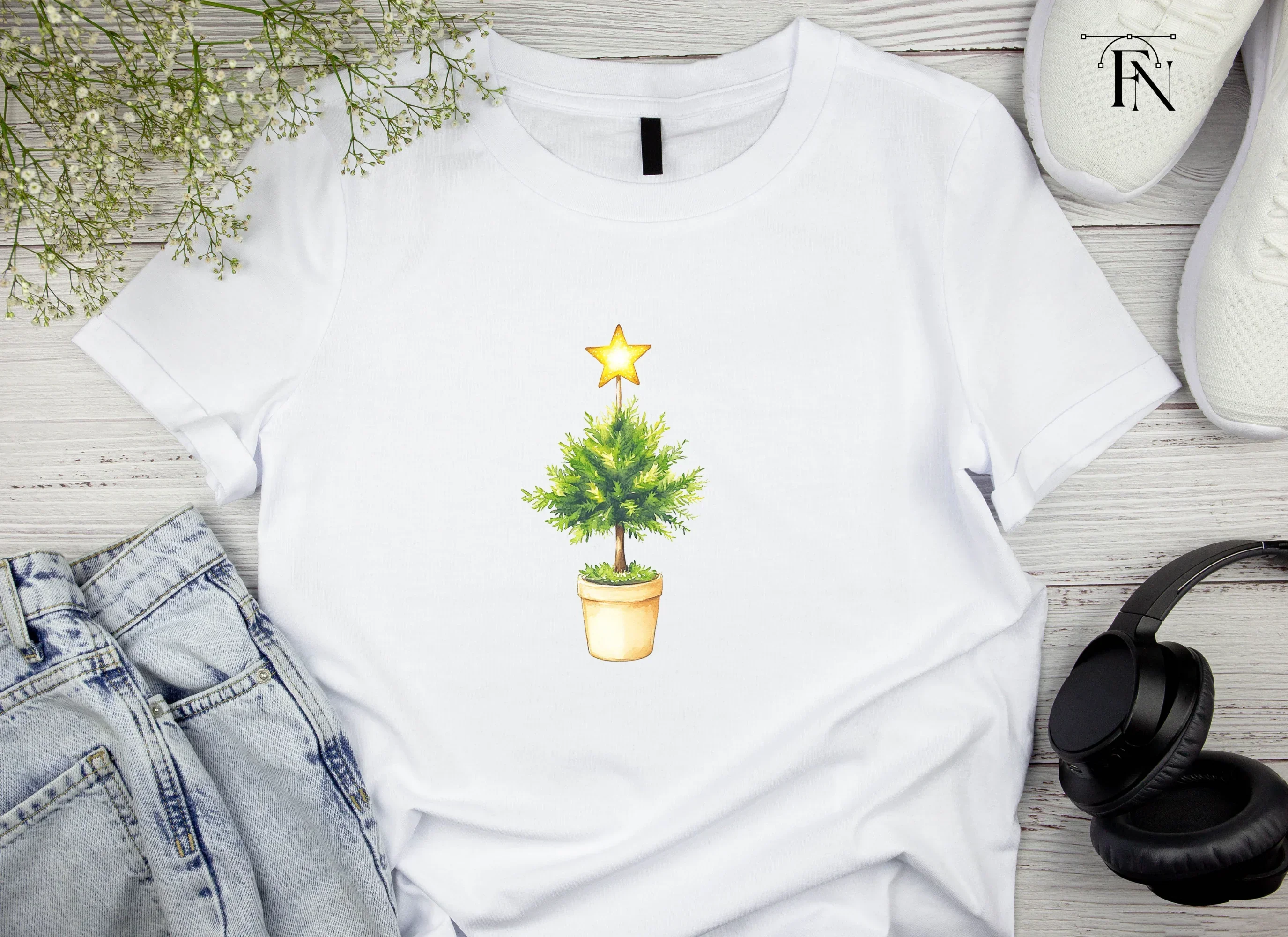 Potted Christmas Trees Clipart Bundle - Image 5