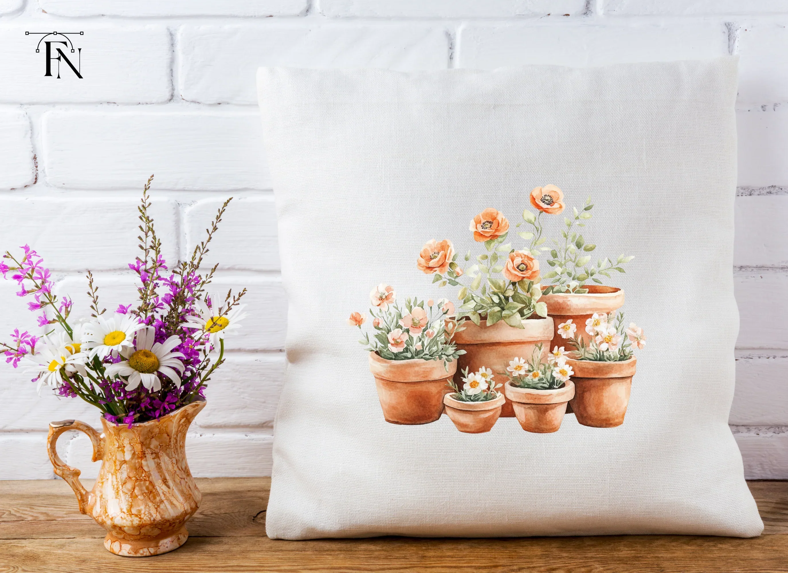 Potted Flowers Clipart Bundle - Image 5