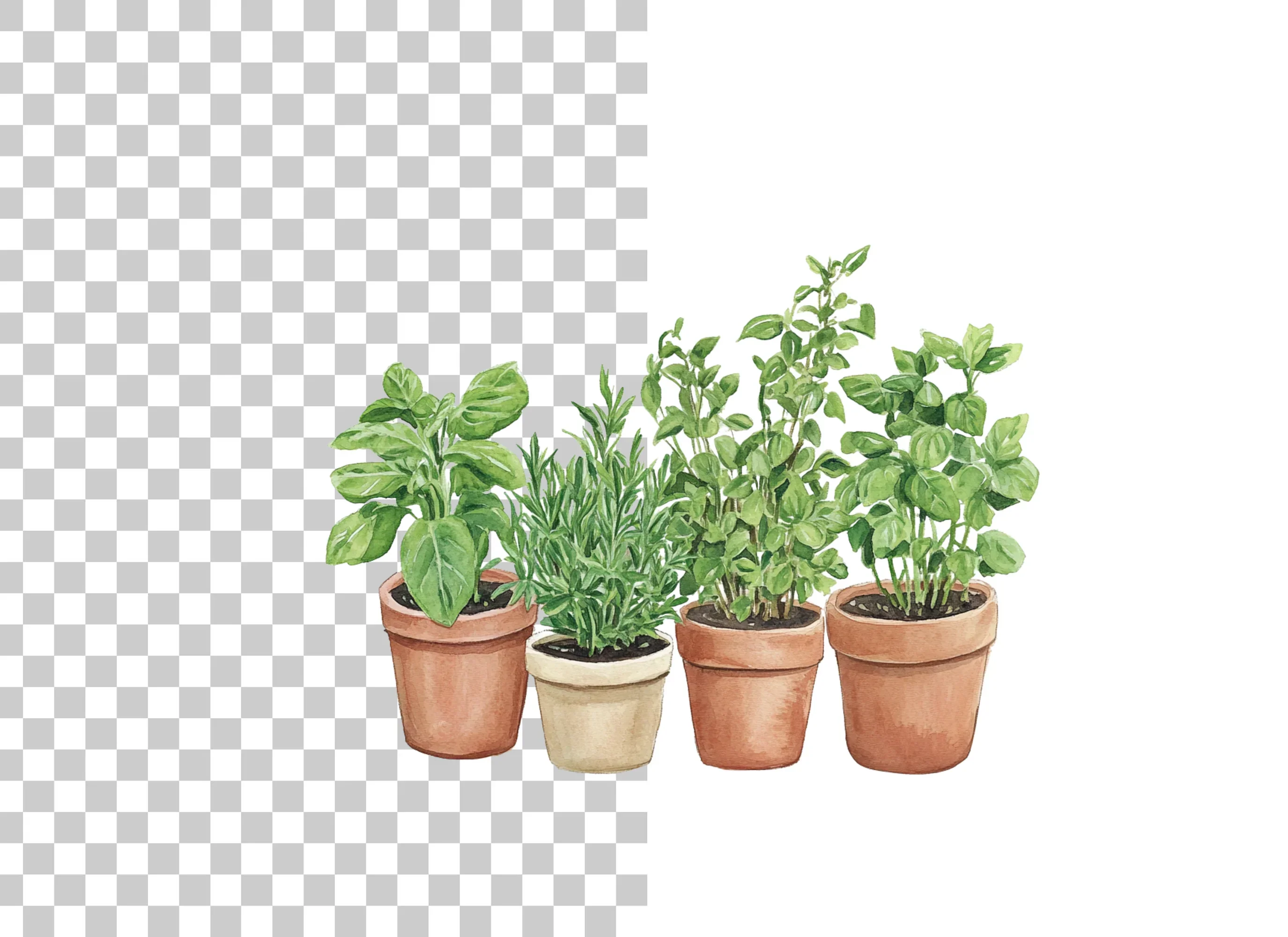 Potted Herb Garden Clipart Bundle - Image 6