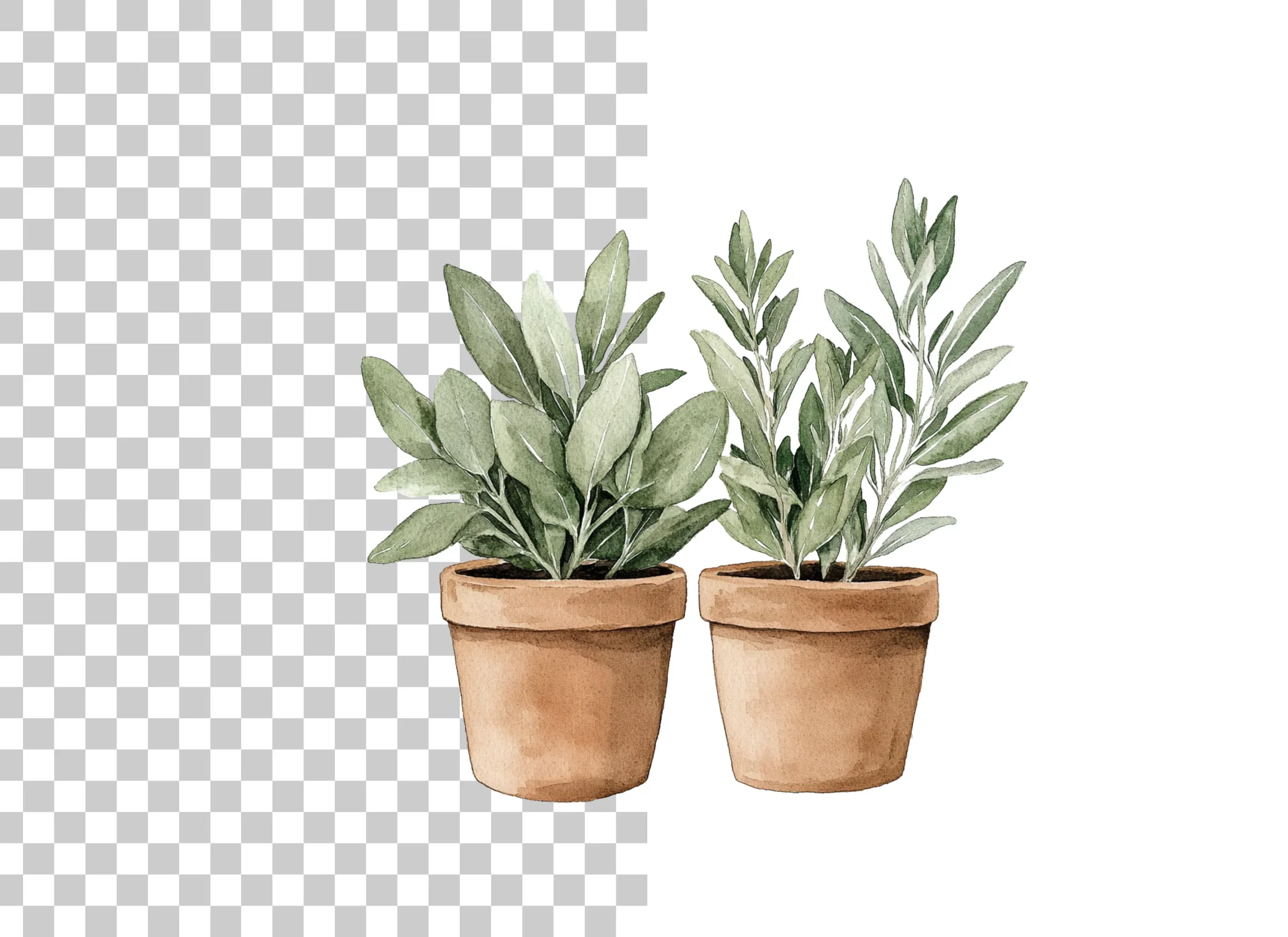 Potted Herbs Clipart Bundle - Image 2