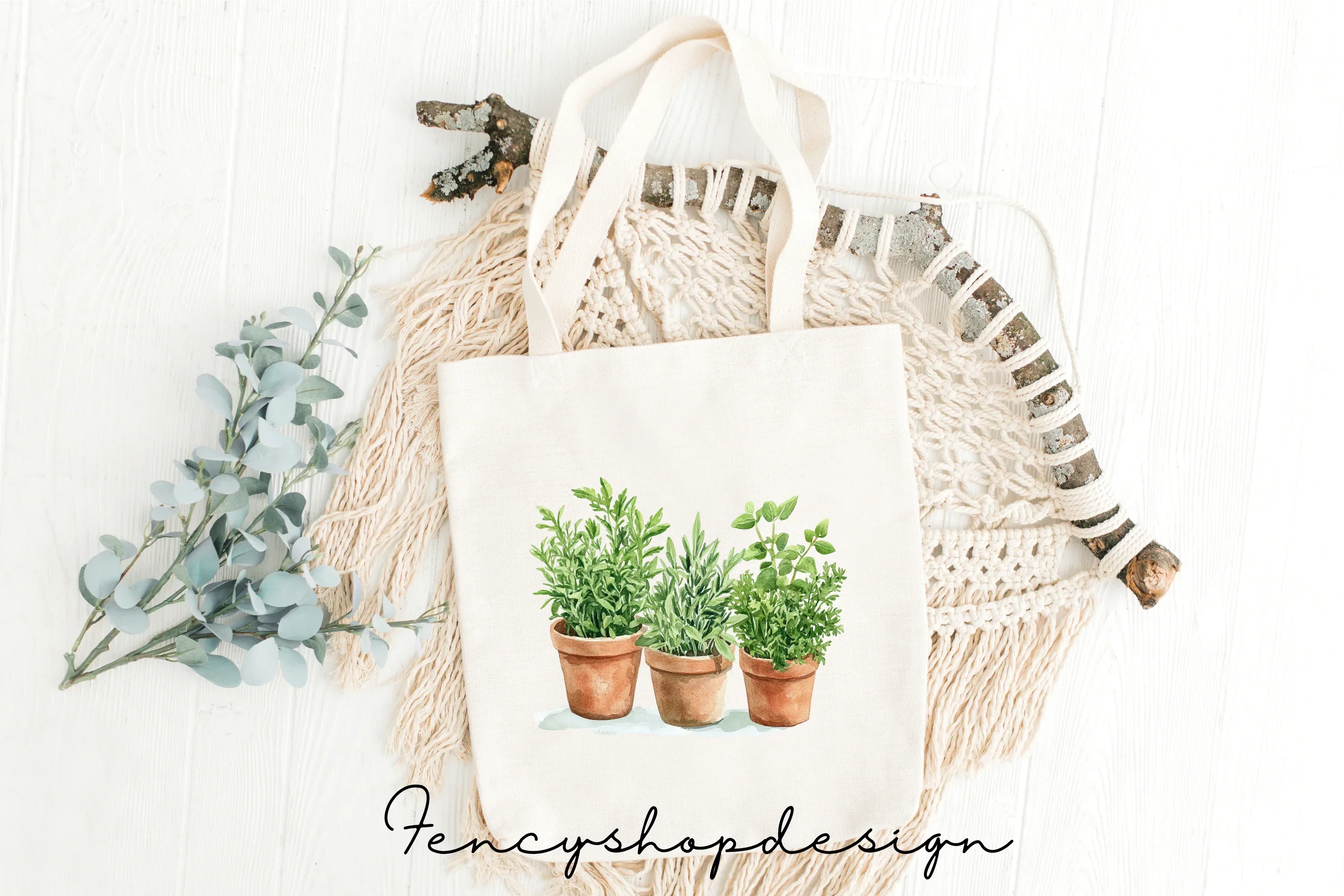 Potted Herbs Clipart Bundle - Image 2