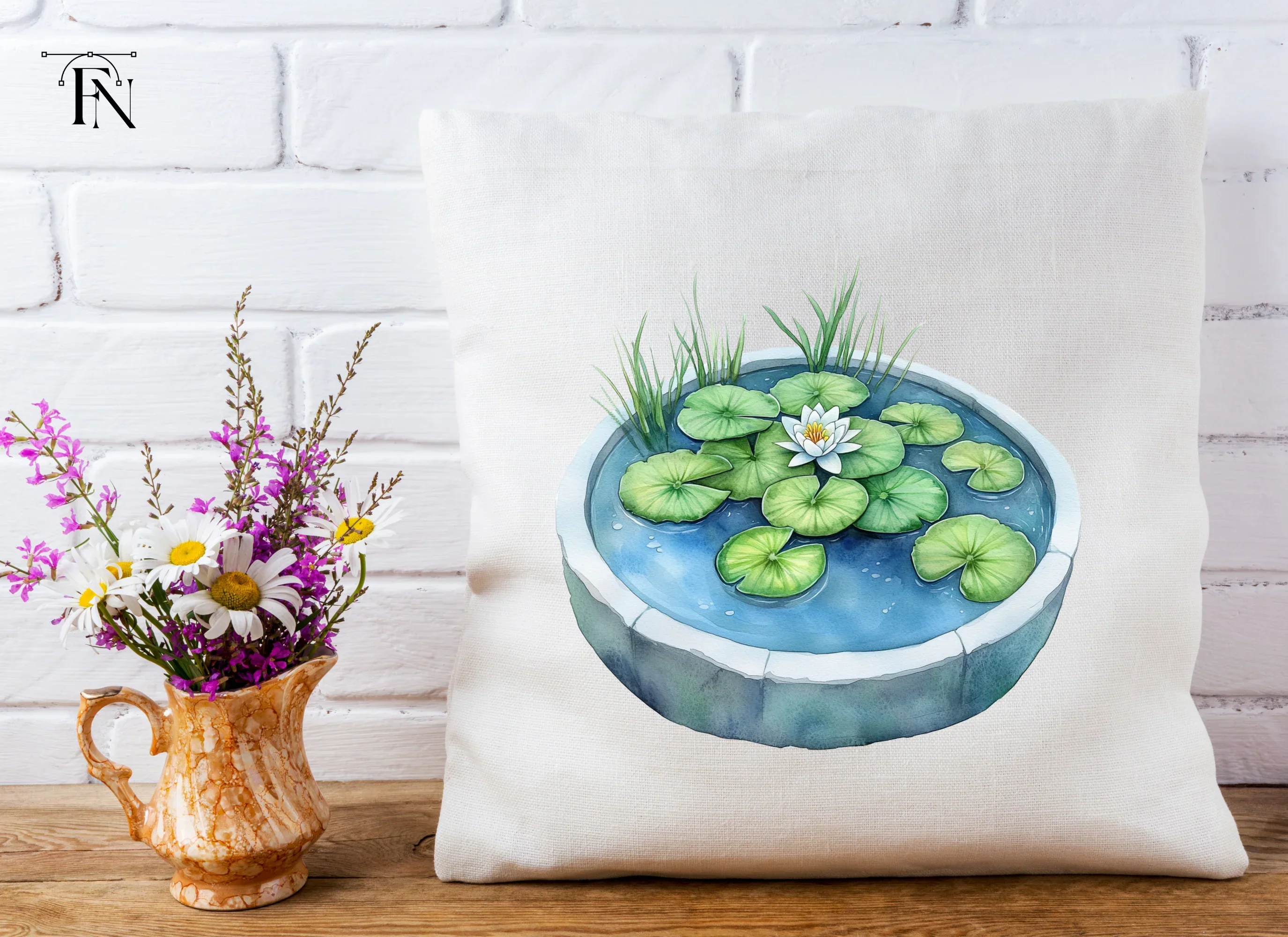 Potted Lily Pad Clipart Bundle - Image 5