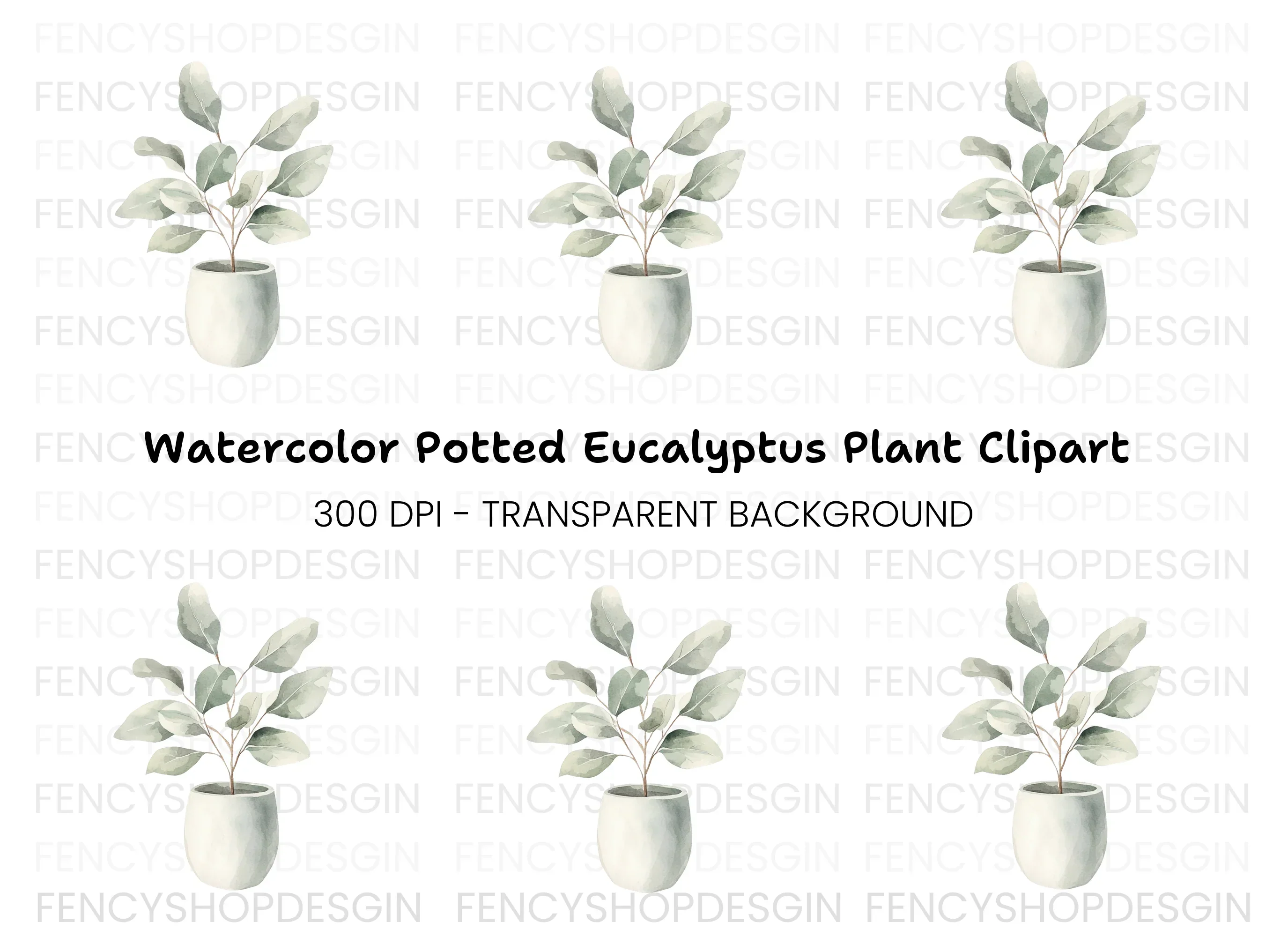 Potted Plant Clipart Bundle