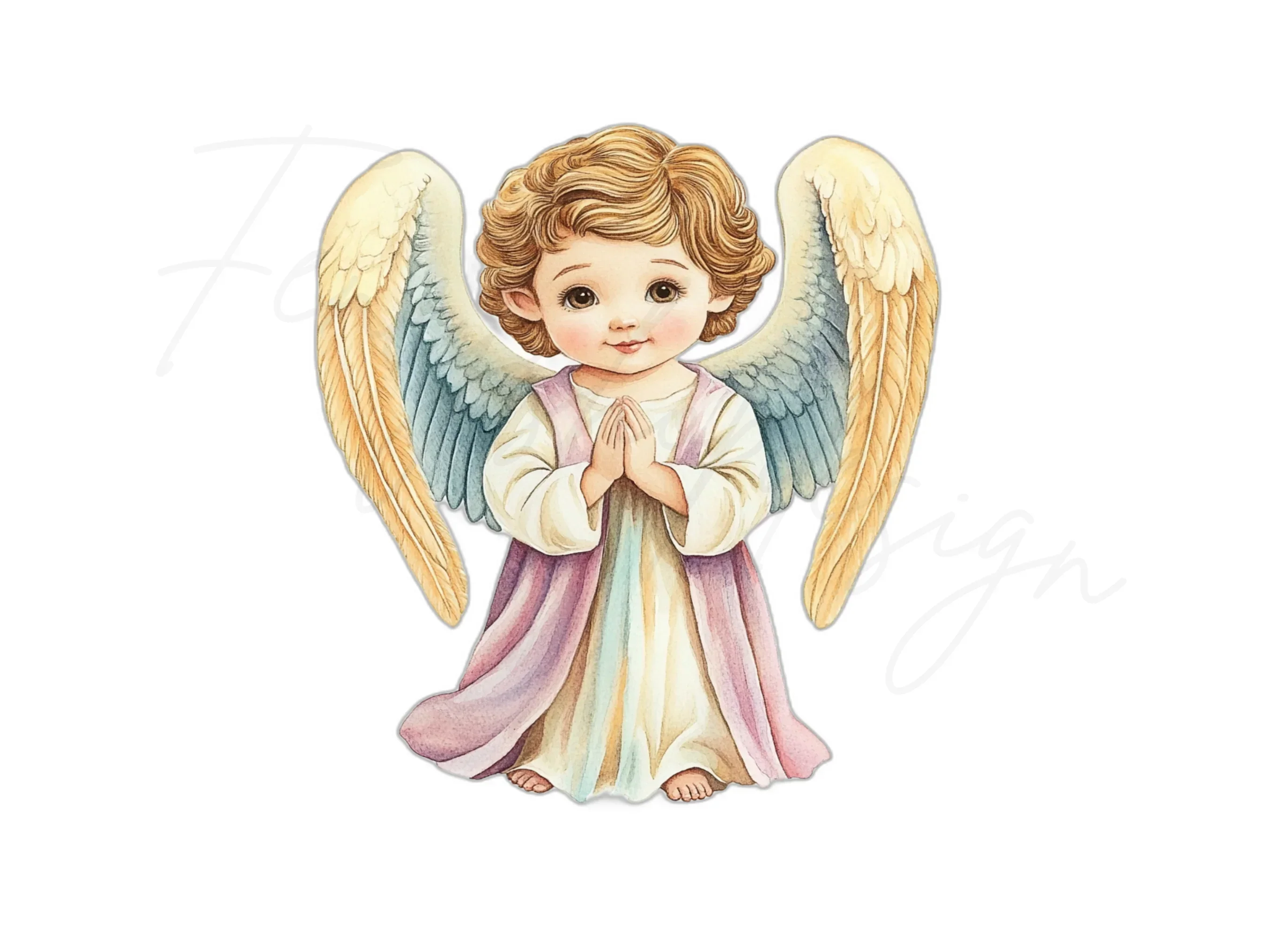 Praying Angels Clipart Bundle - Image 2