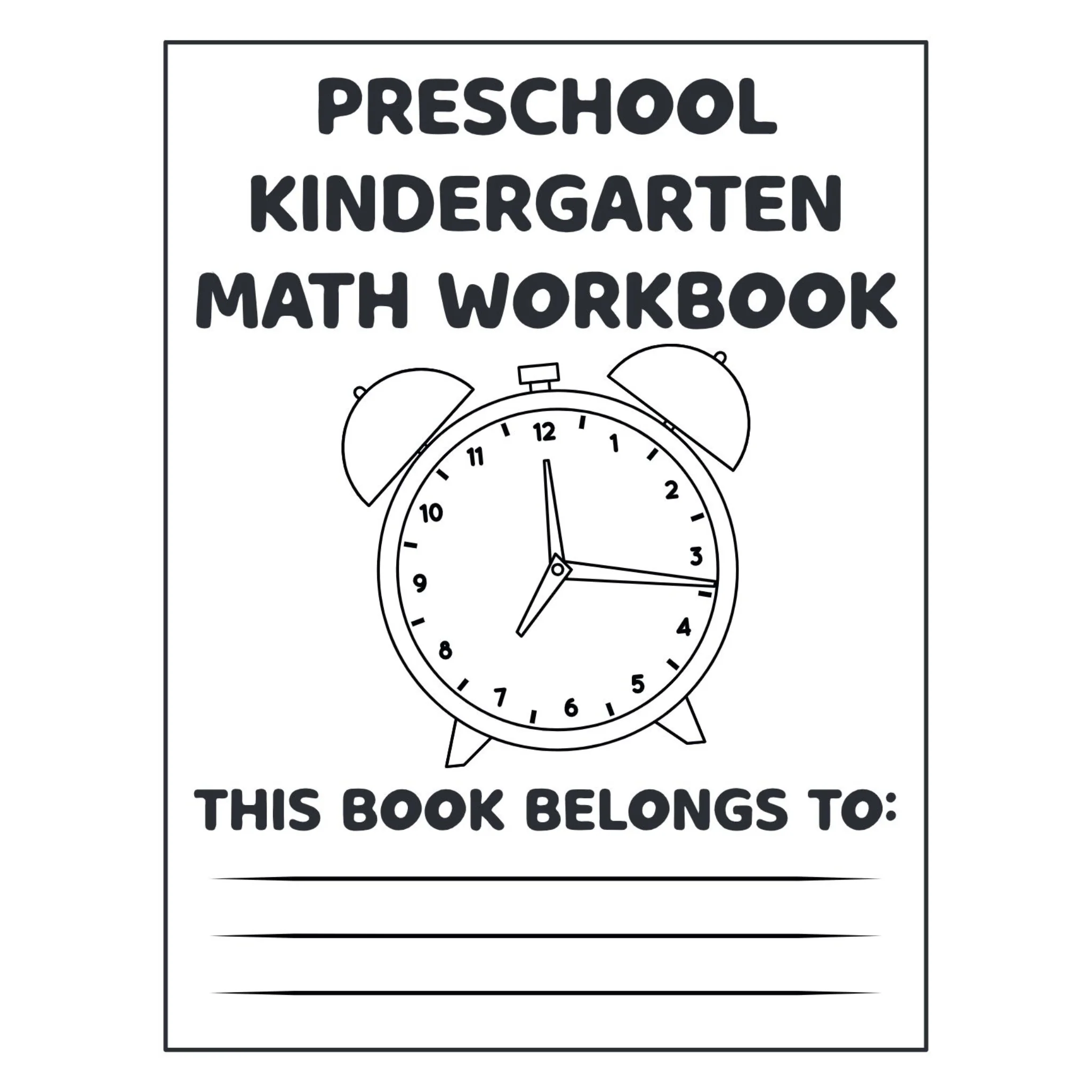 Preschool Kindergarten Math Workbook