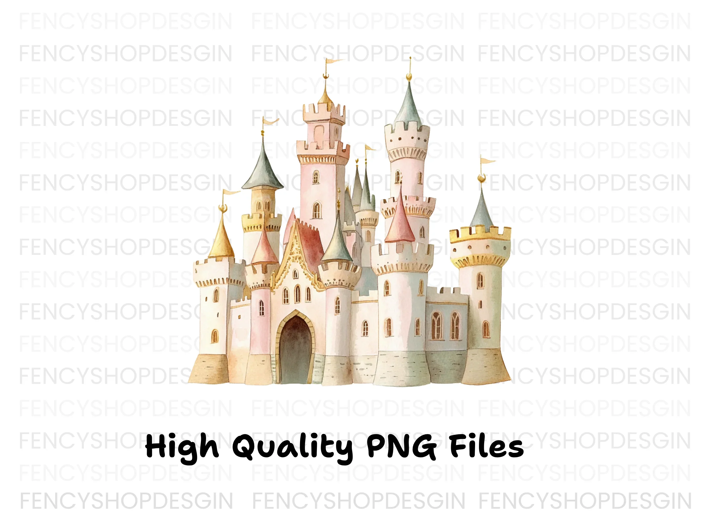 Princess Castle Clipart Bundle - Image 2