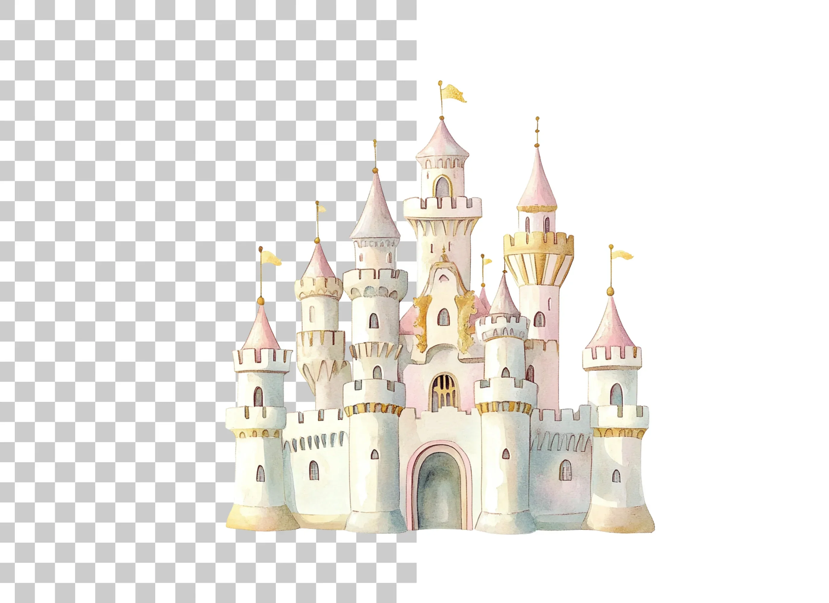 Princess Castle Clipart Bundle - Image 6
