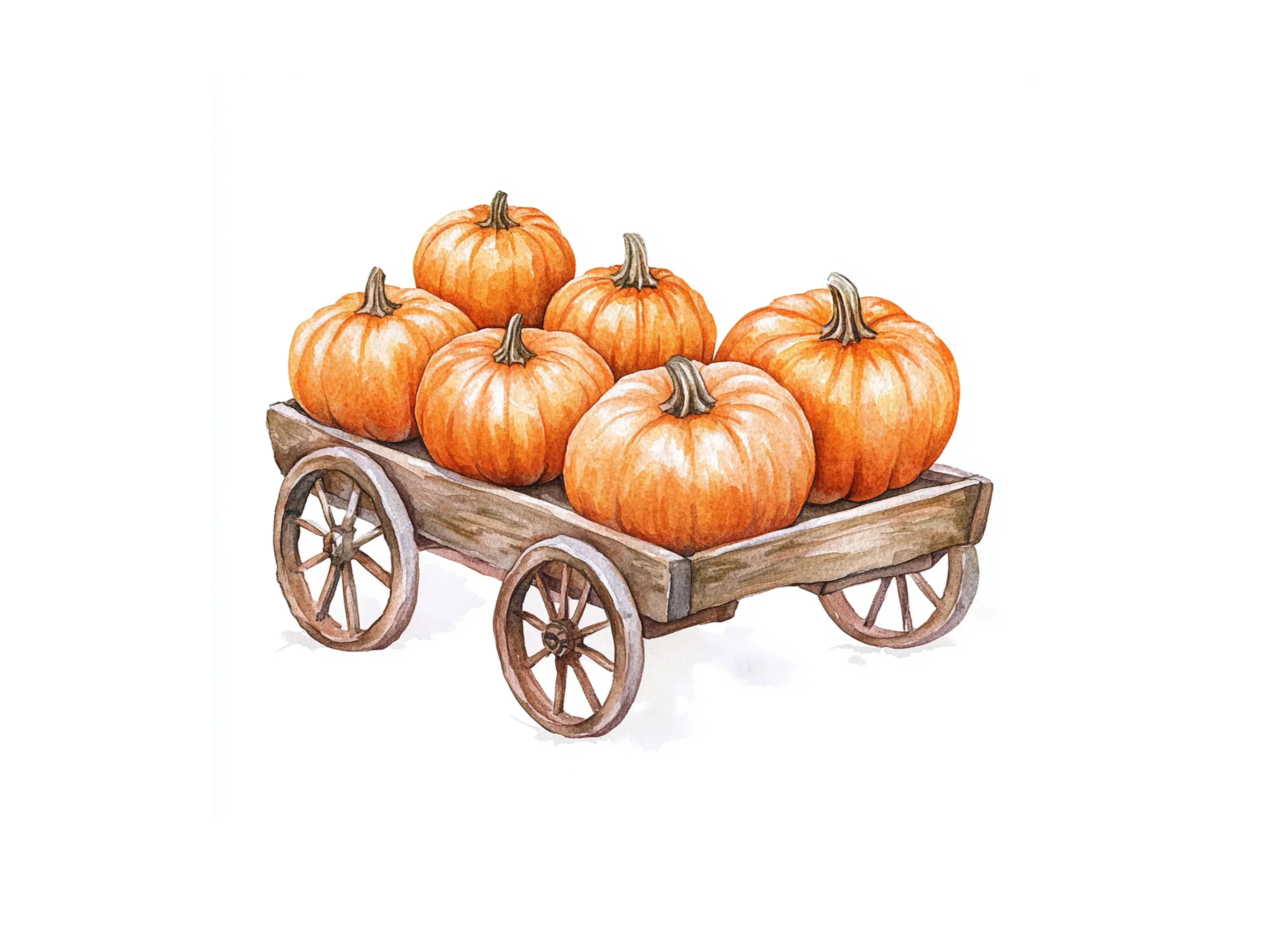 Pumpkin Cart Clipart Bundle - Image 3