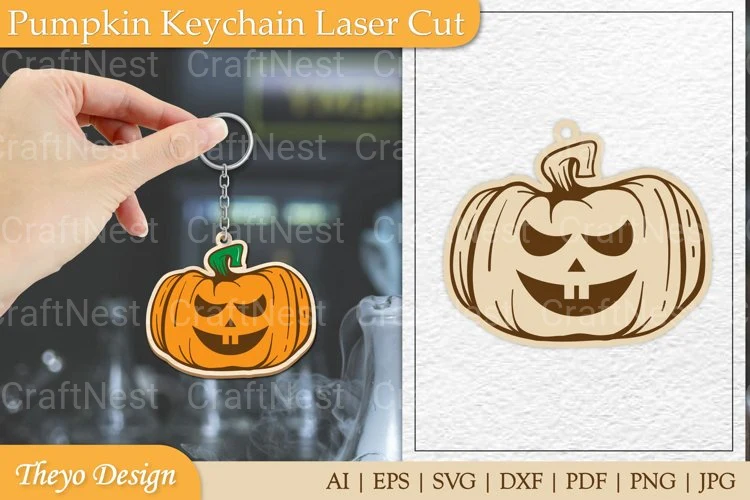 Pumpkin Keychain SVG Bundle