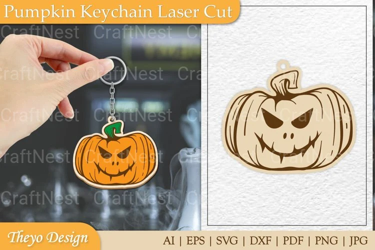 Pumpkin Keychain SVG Bundle
