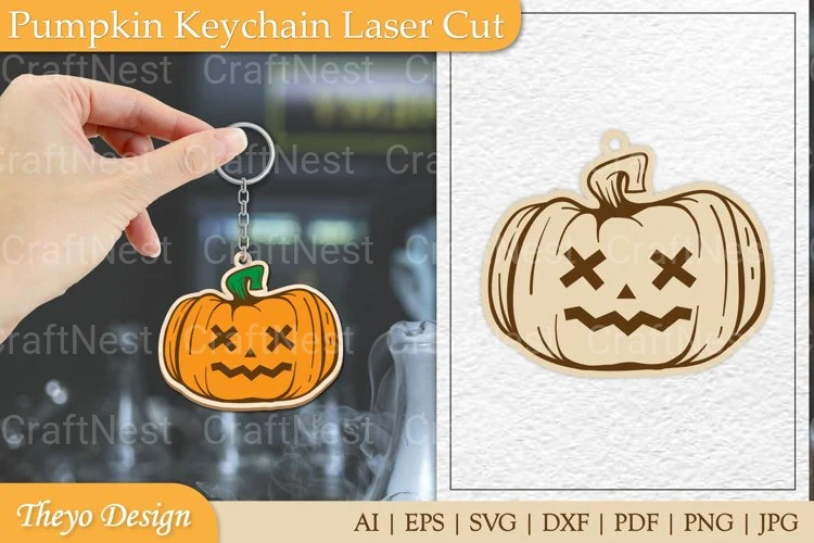 Pumpkin Keychain SVG Bundle