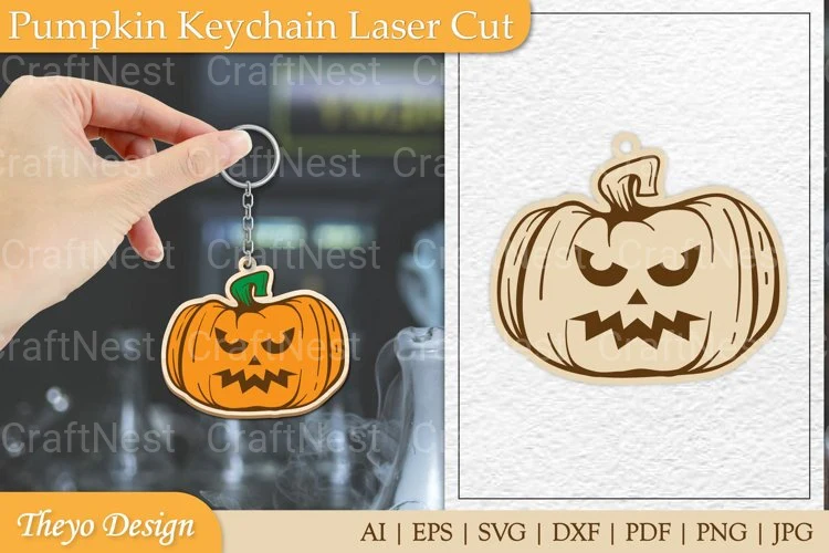 Pumpkin Keychain SVG Bundle