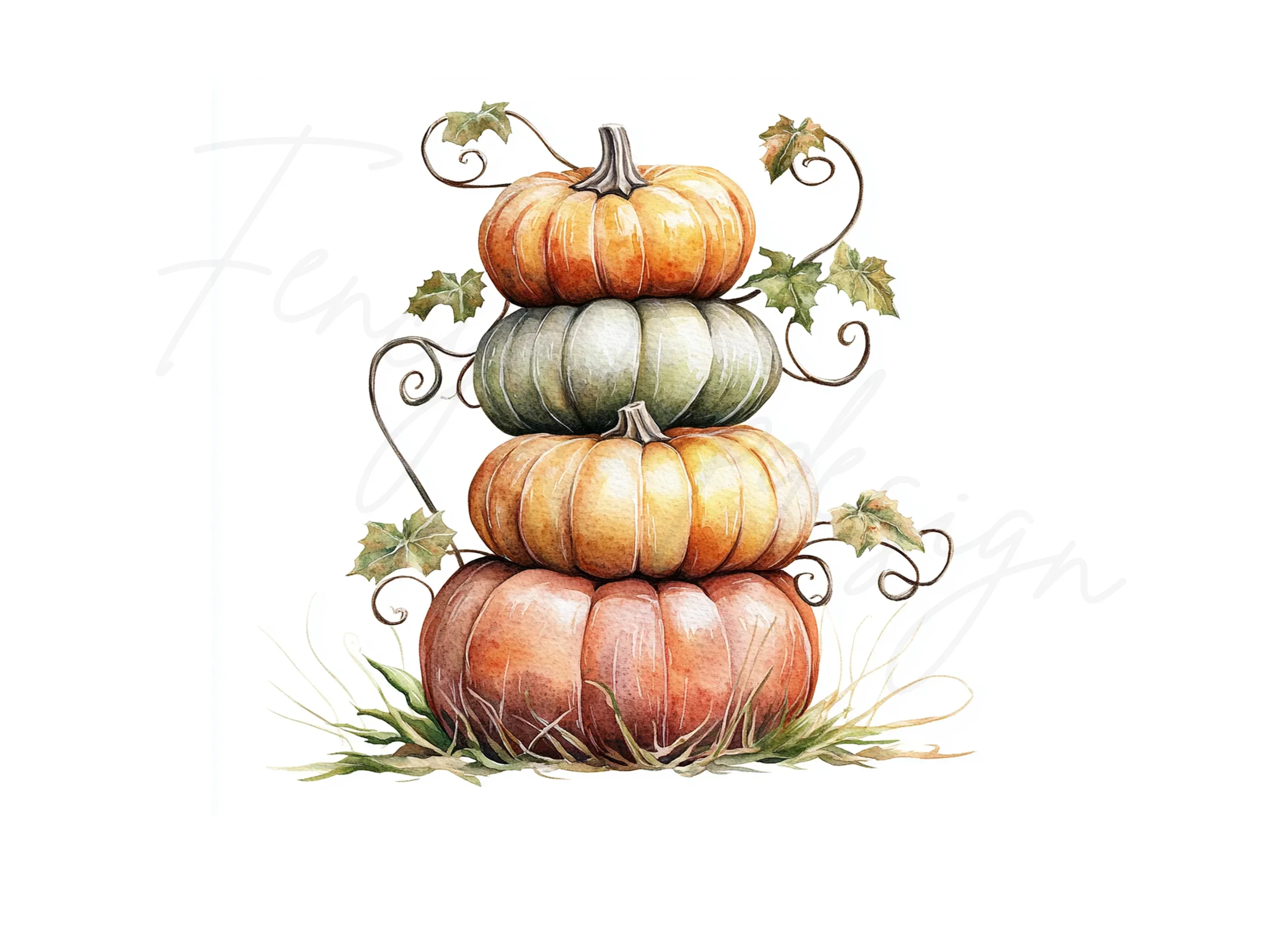 Pumpkin Stacks Clipart Bundle - Image 3