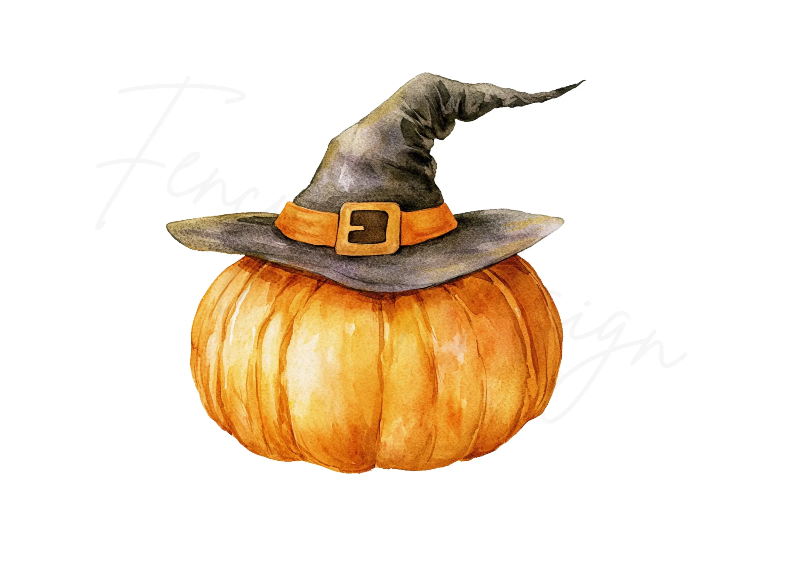 Pumpkin Witch Hat Clipart Bundle - Image 2