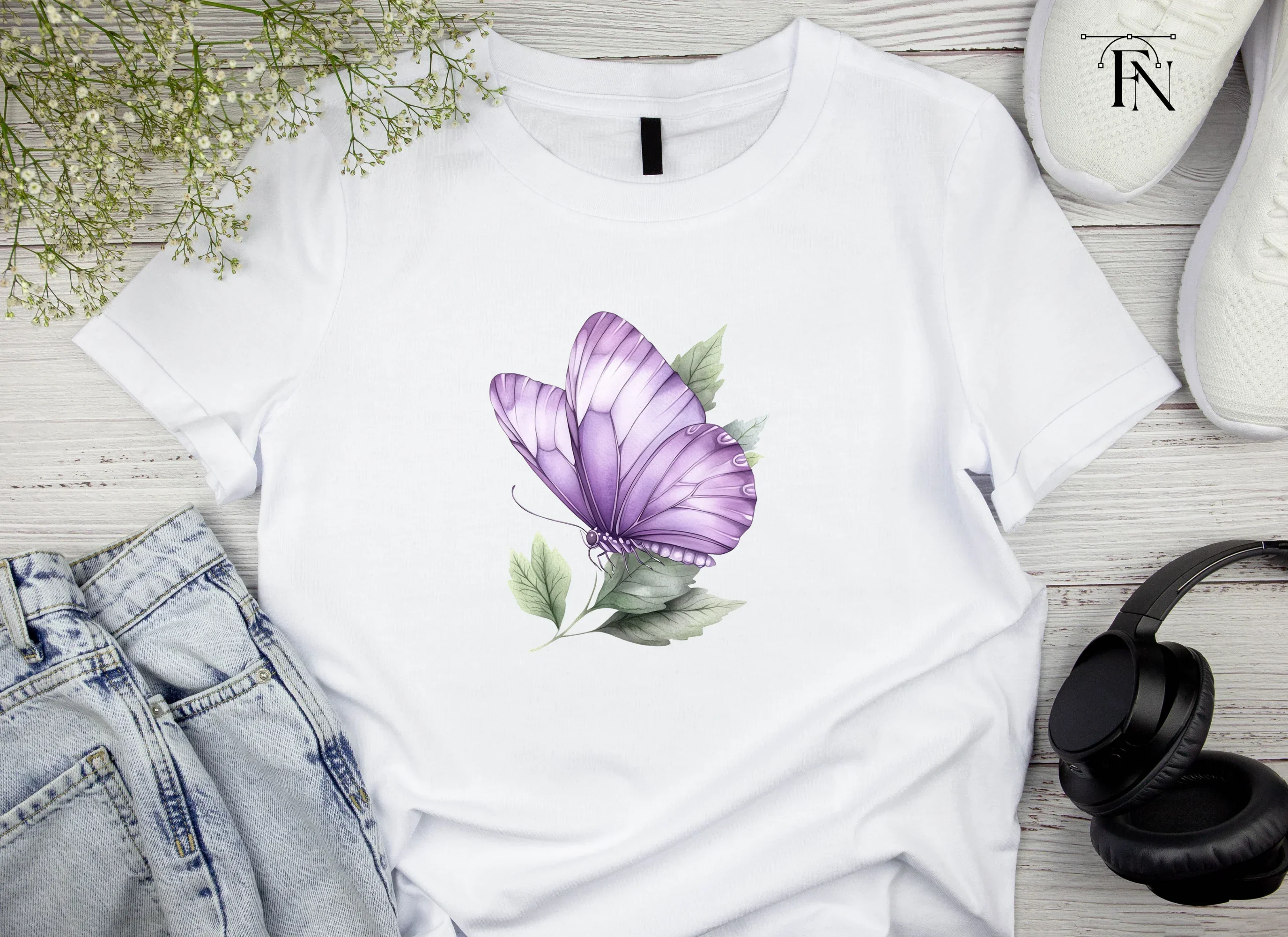 Purple Butterflies Clipart Bundle - Image 4