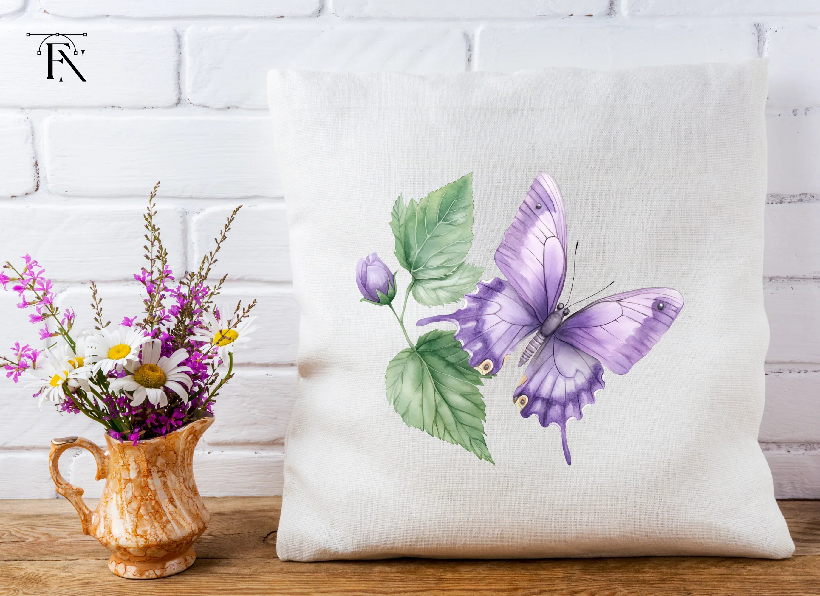Purple Butterflies Clipart Bundle - Image 5