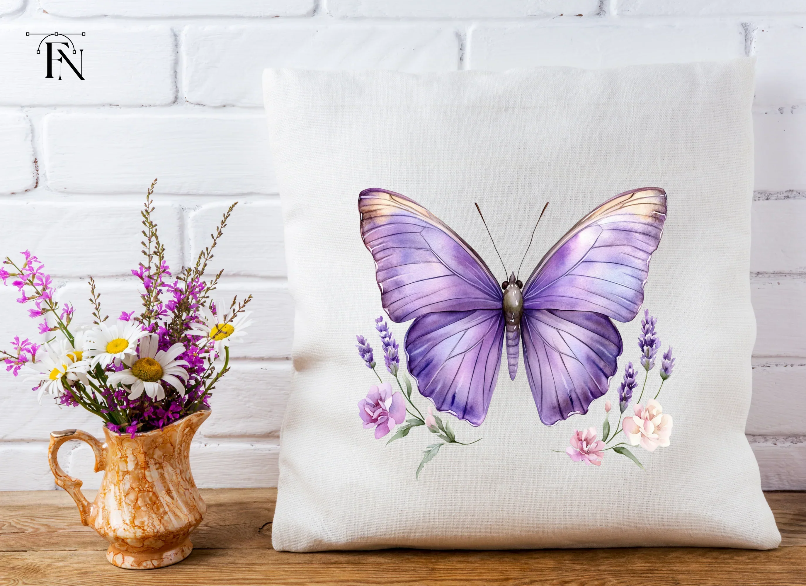 Purple Butterfly and Lavender Clipart Bundle - Image 5