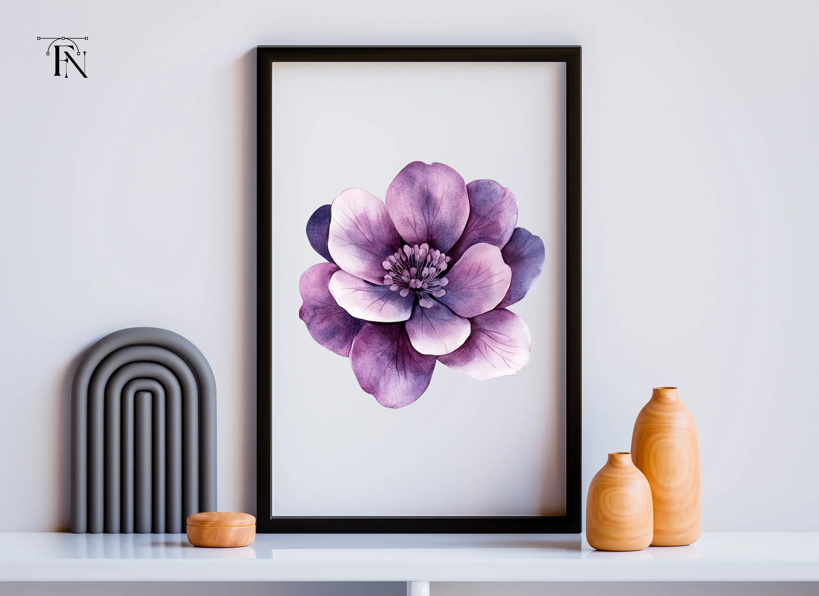 Purple Flowers Clipart Bundle - Image 6