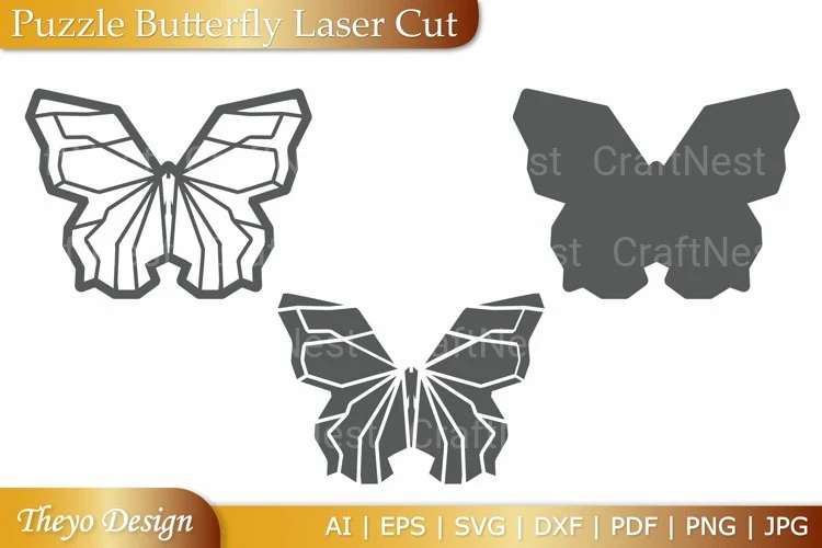 Puzzle Butterfly SVG Bundle - Image 2