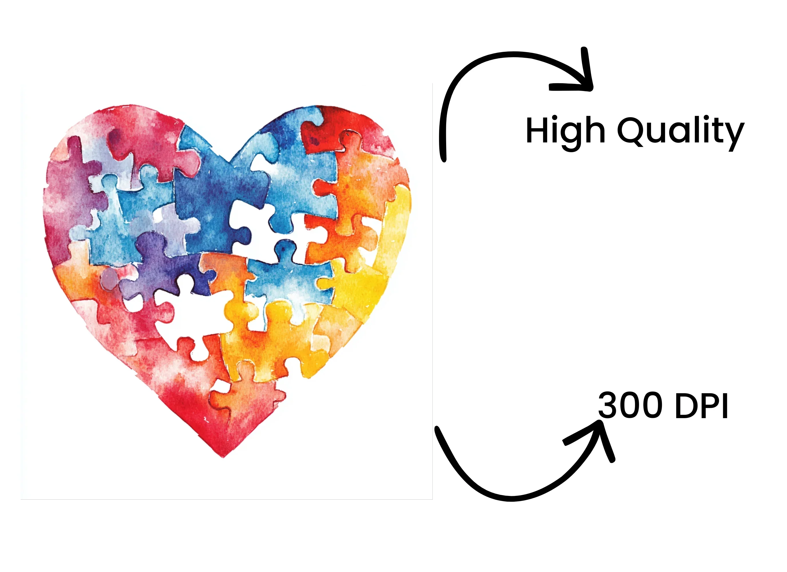 Puzzle Heart Clipart Bundle - Image 4