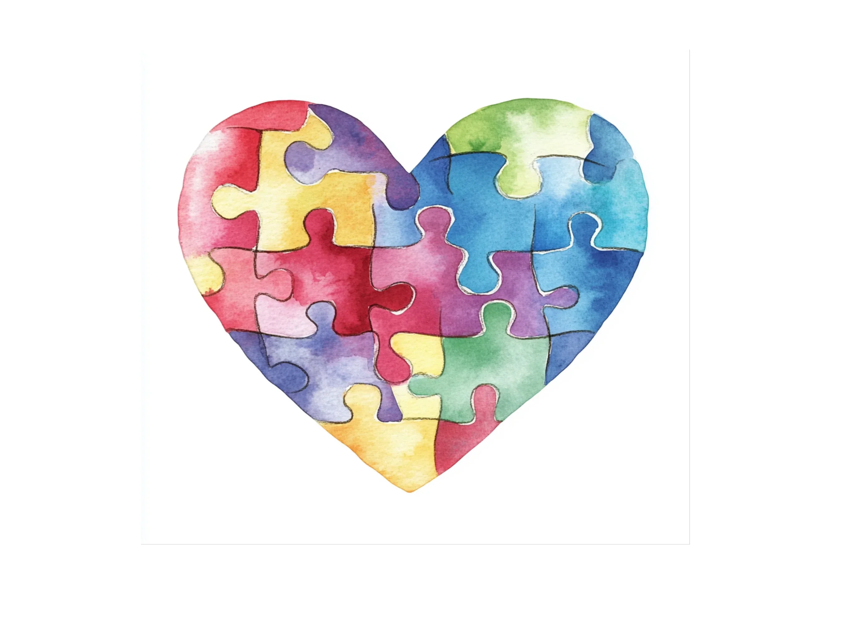 Puzzle Heart Clipart Bundle - Image 3