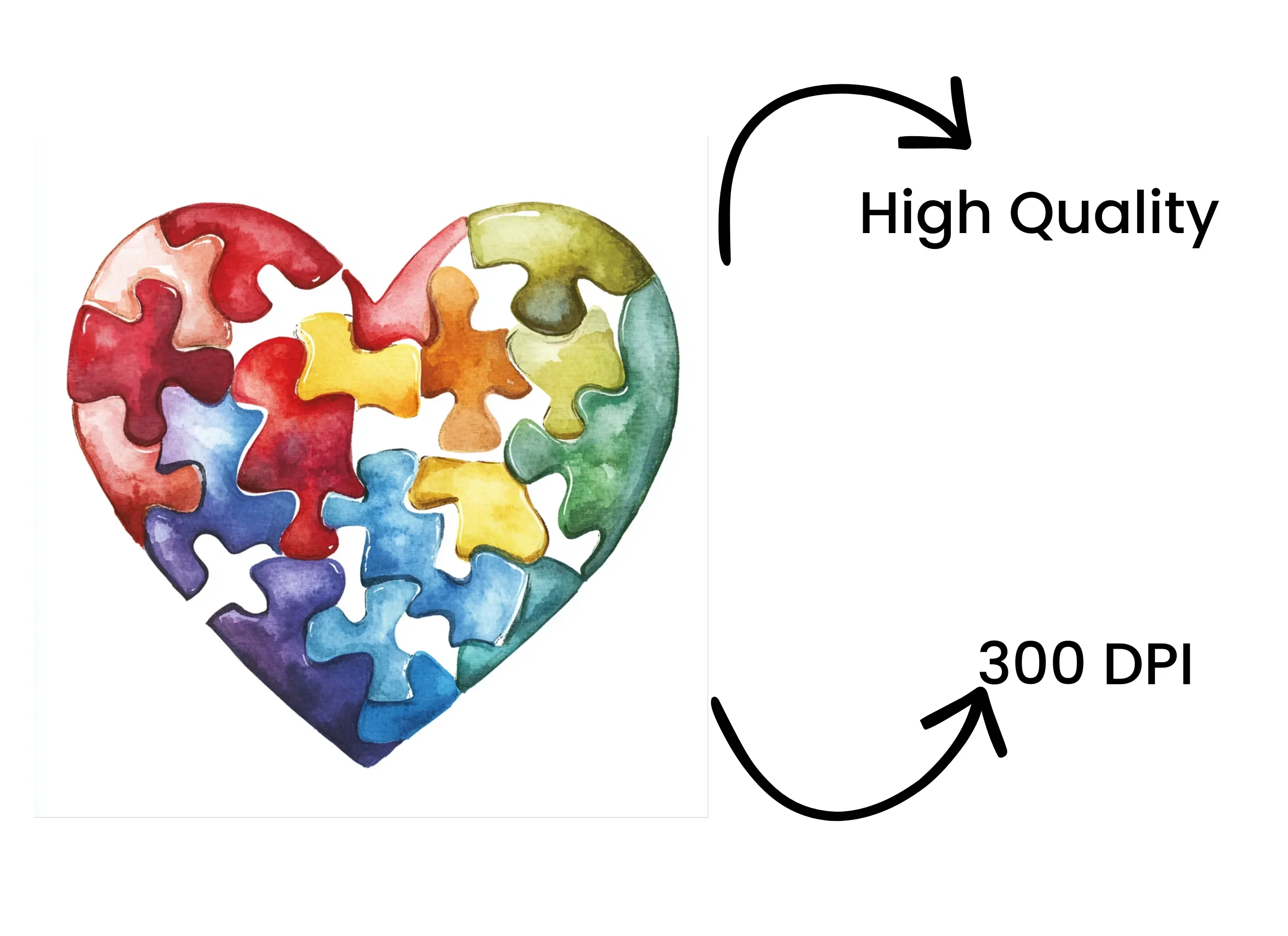 Puzzle Heart Clipart Bundle - Image 4