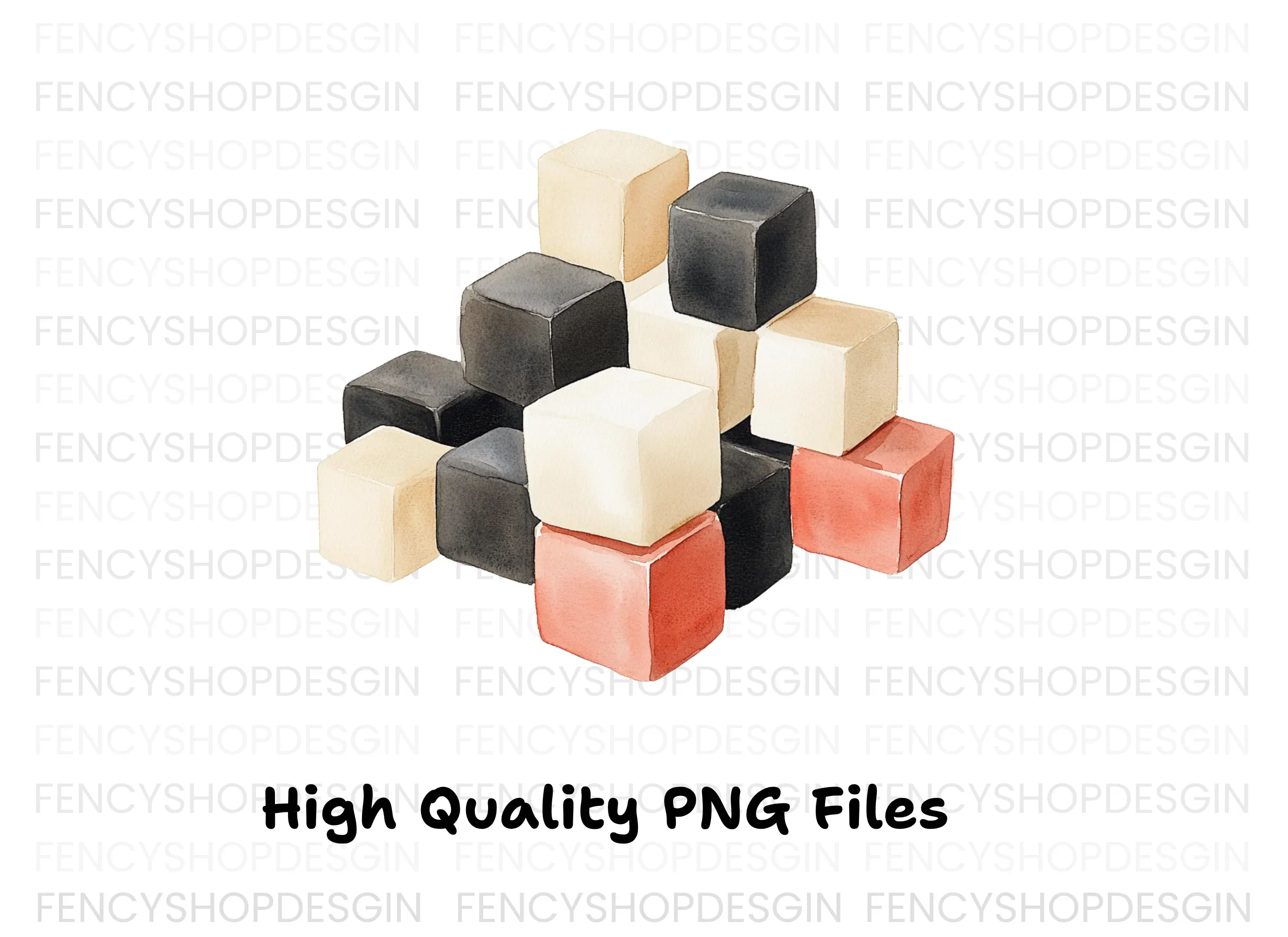 Pyramid Cube Arrangement Clipart Bundle - Image 3