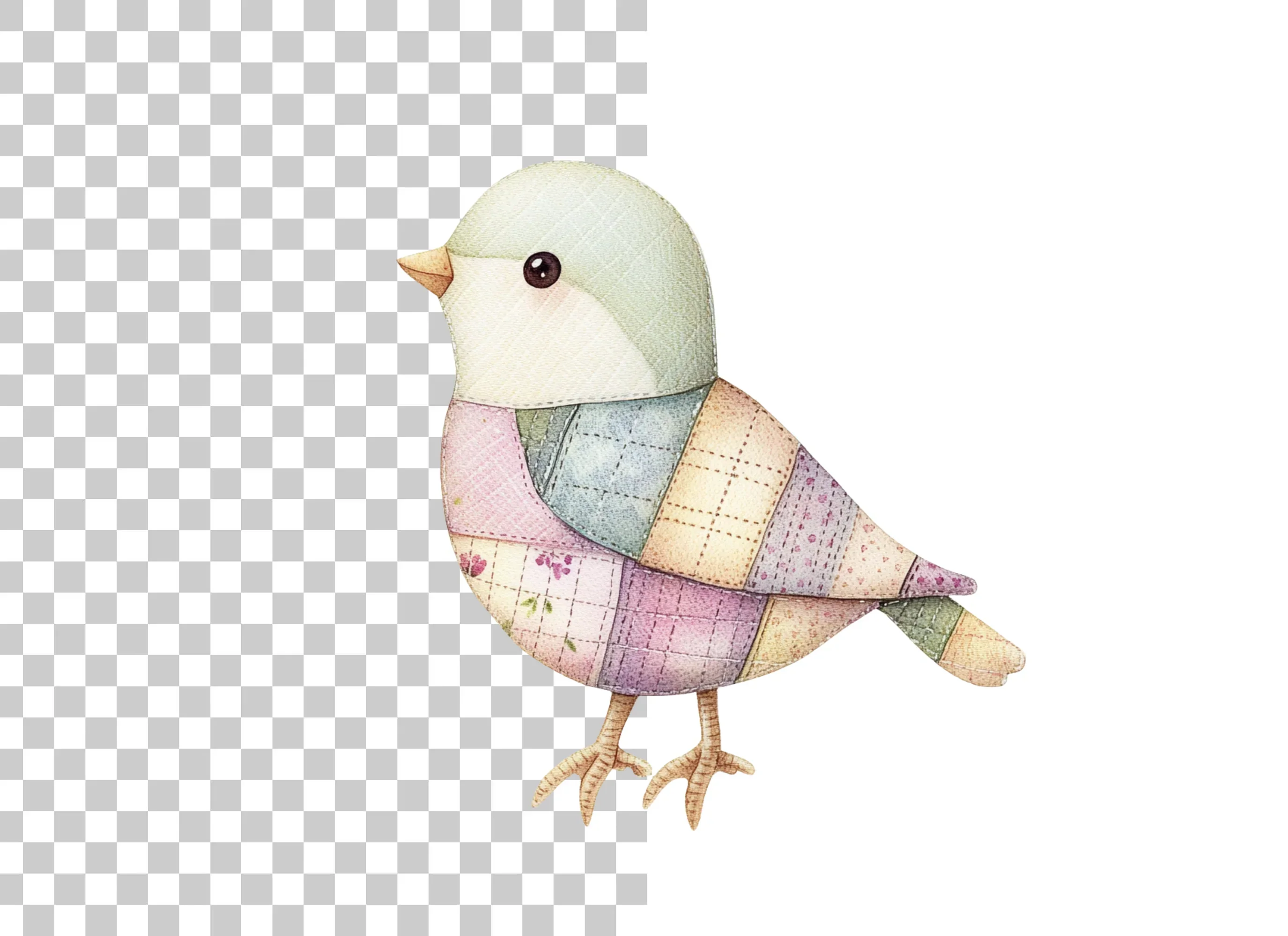 Quilted Bird Clipart Bundle - Image 2