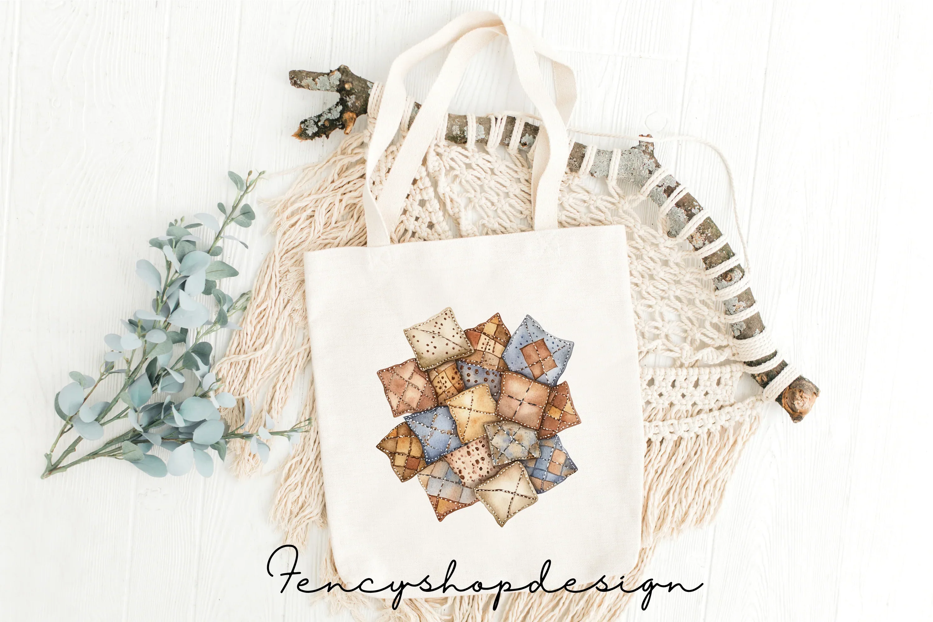 Quilted Fabric Clipart Bundle - Image 4