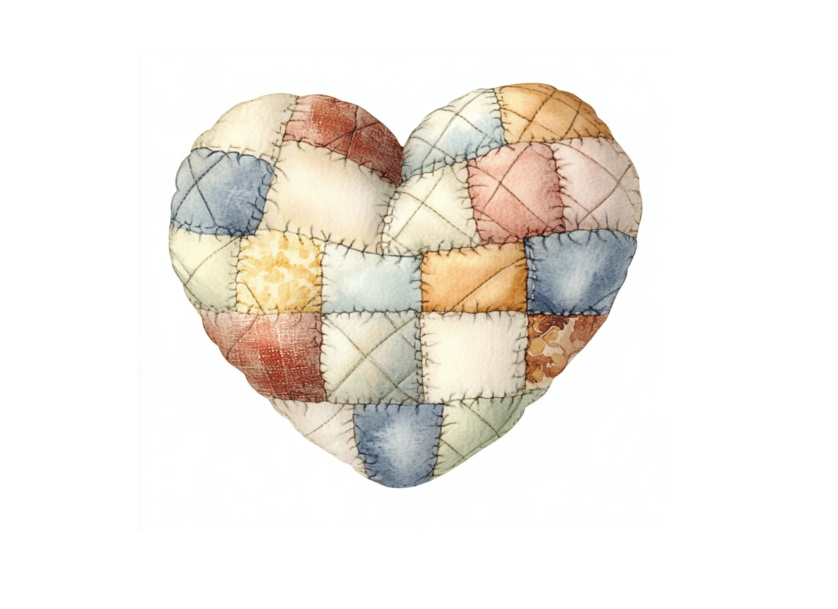Quilted Hearts Clipart Bundle - Image 3