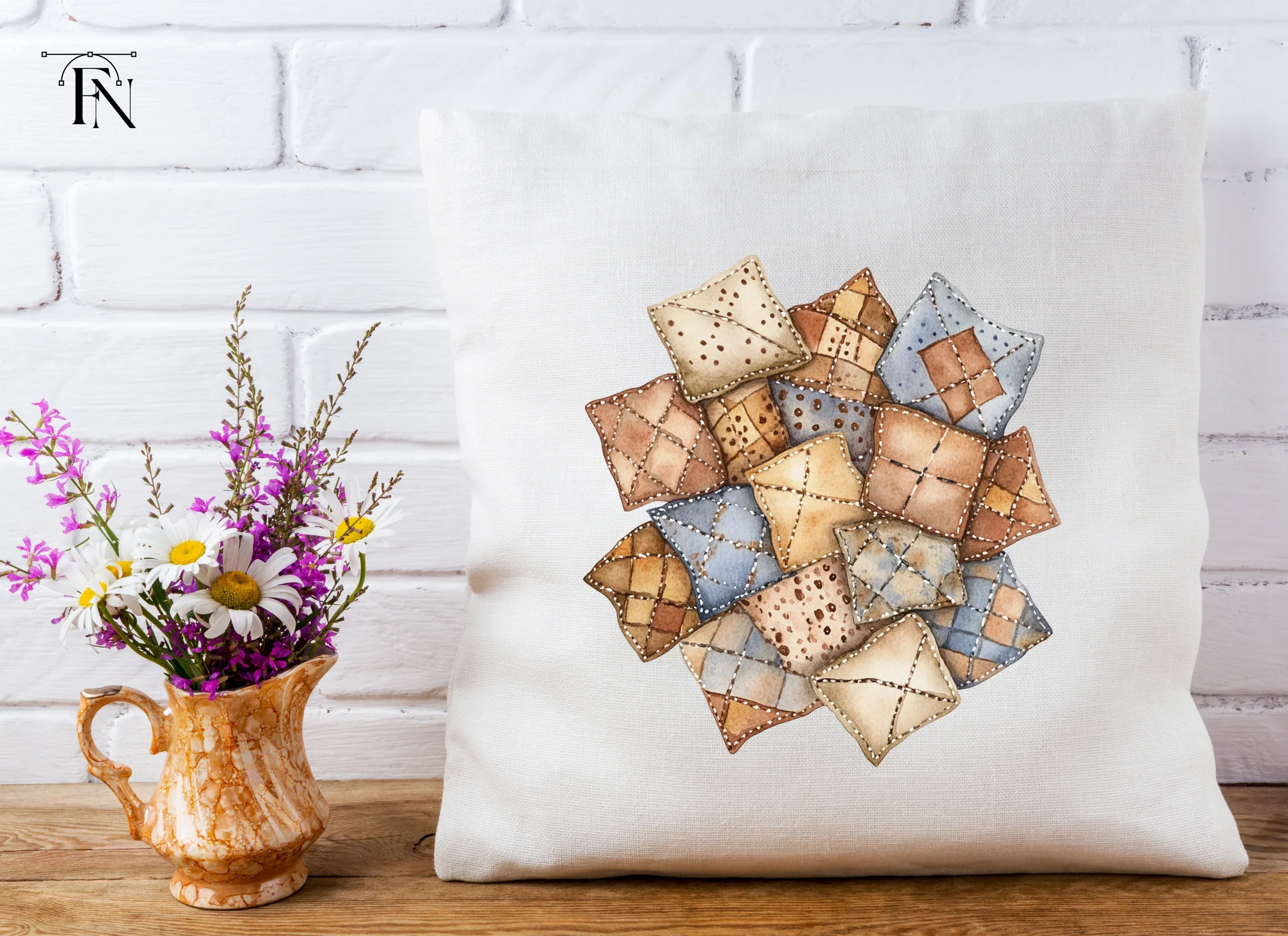 Quilted Patchwork Clipart Bundle - Image 5