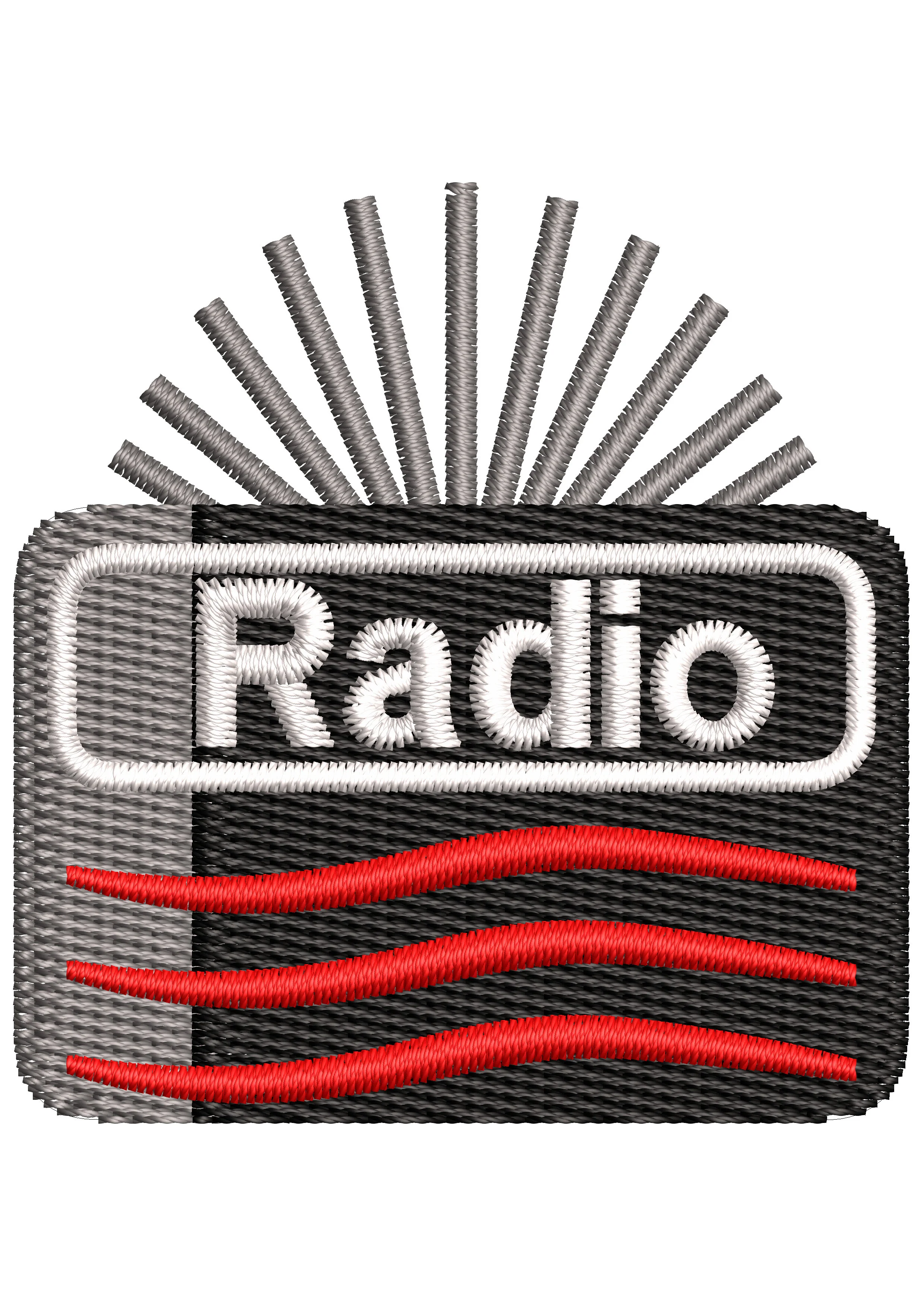 Radio Embroidery Design