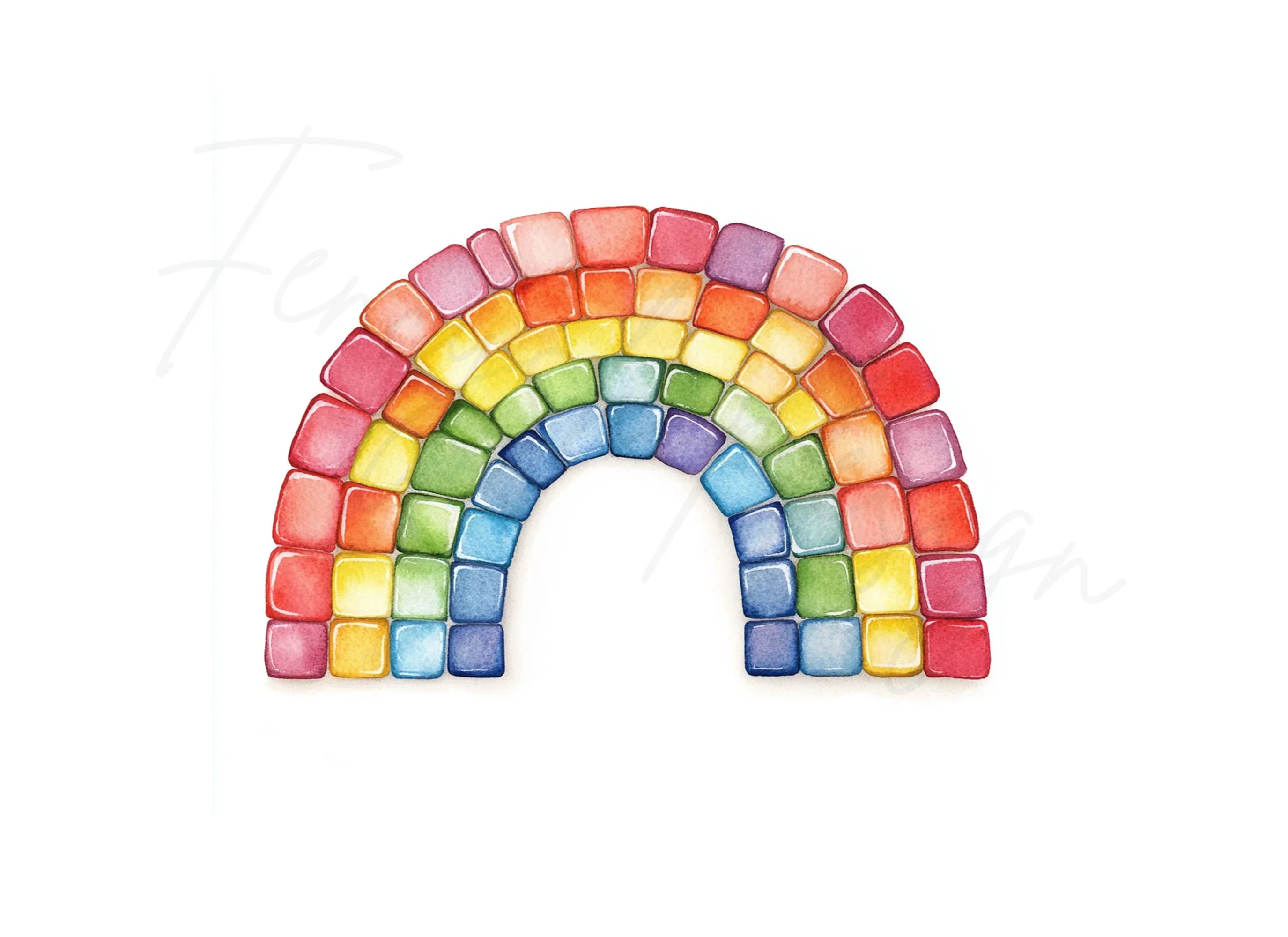 Rainbow Block Clipart Bundle - Image 2