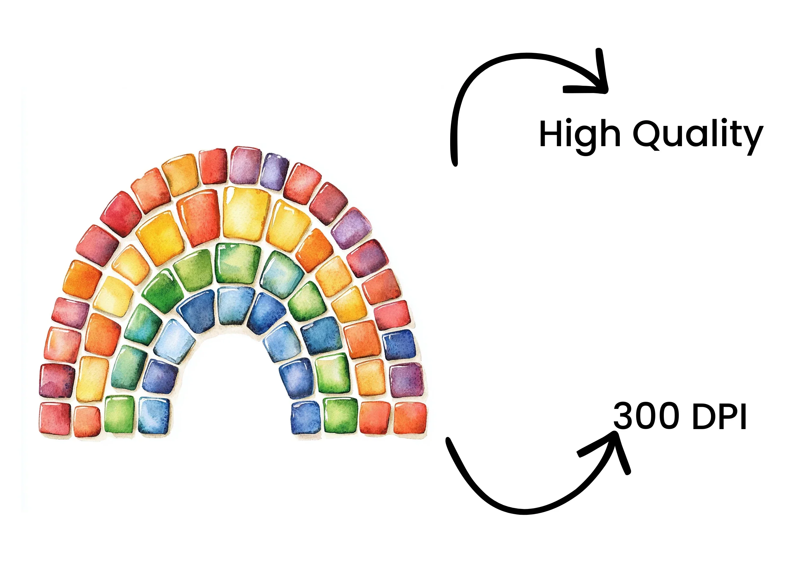 Rainbow Block Clipart Bundle - Image 4
