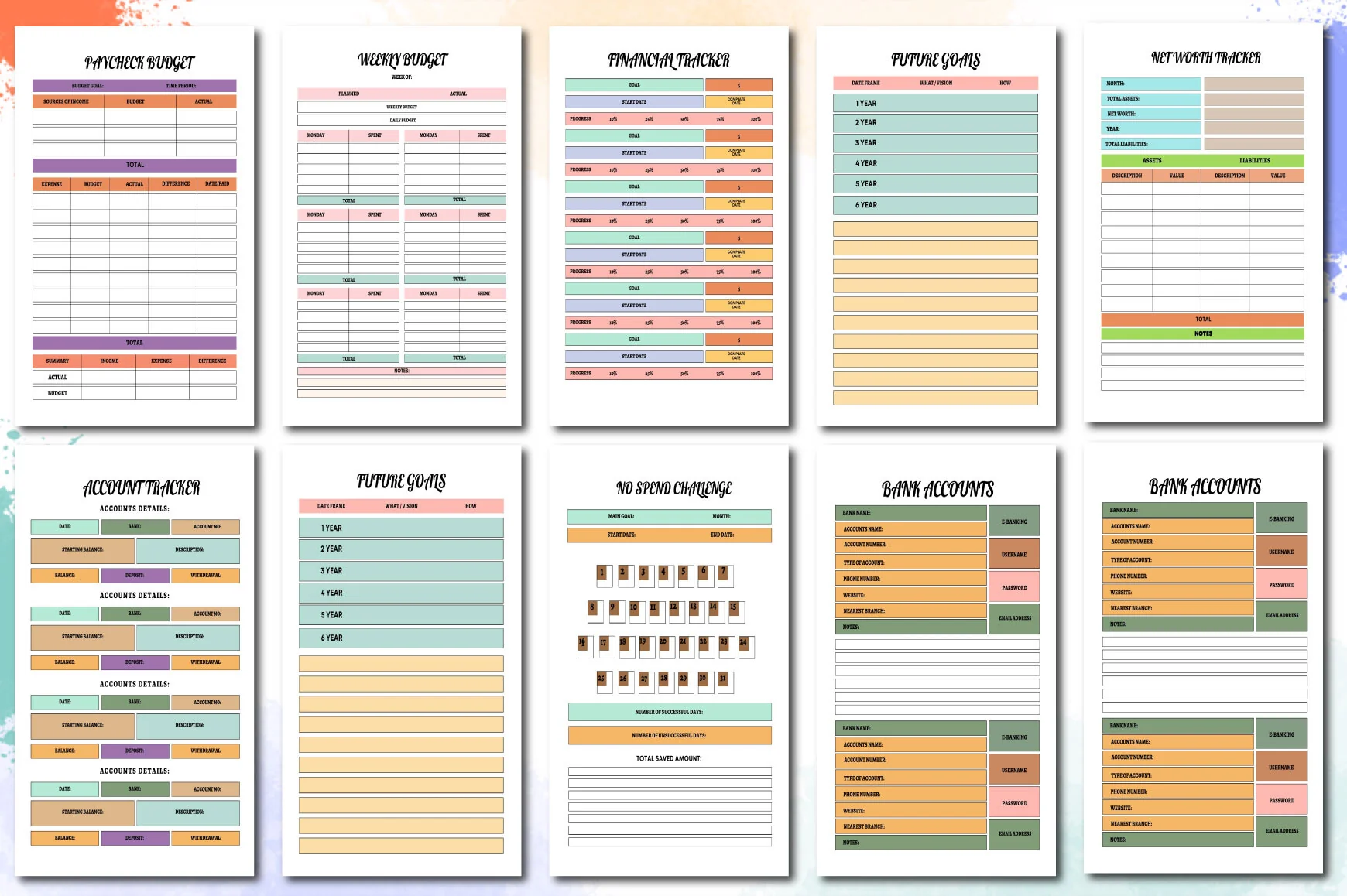 Rainbow Budget Planner - Image 2