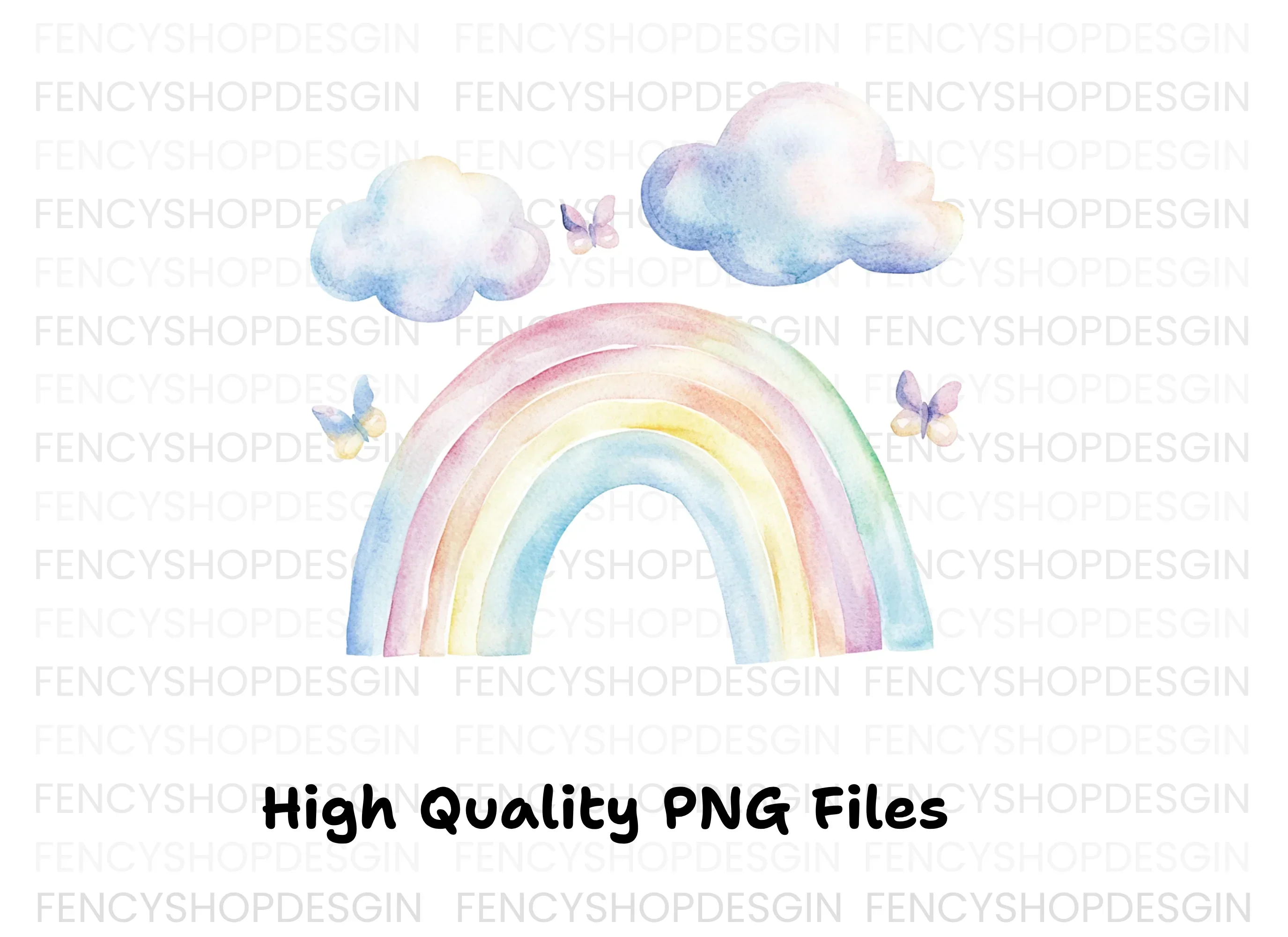 Rainbow Butterflies Clipart Bundle - Image 3