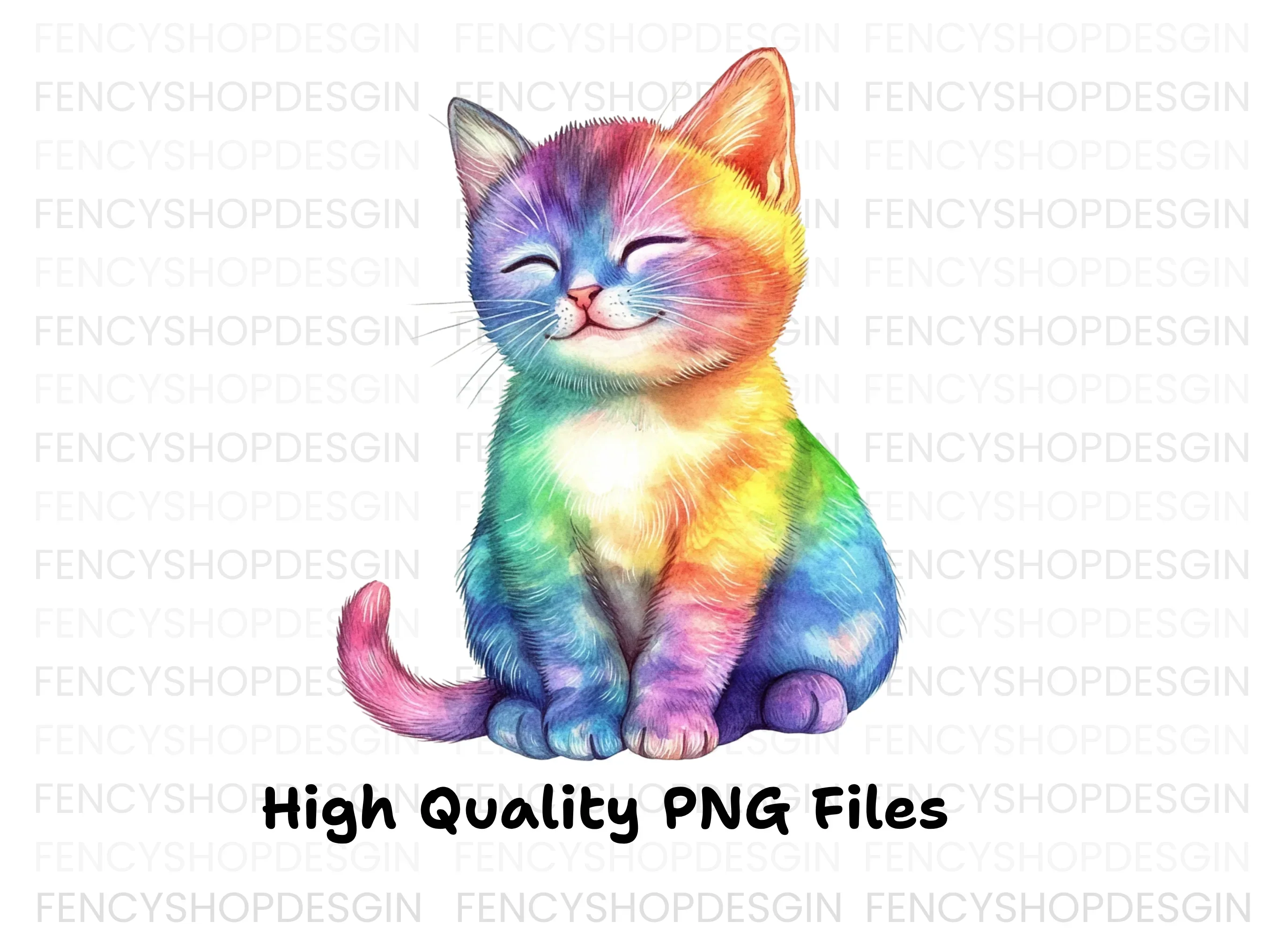 Rainbow Kittens Clipart Bundle - Image 2