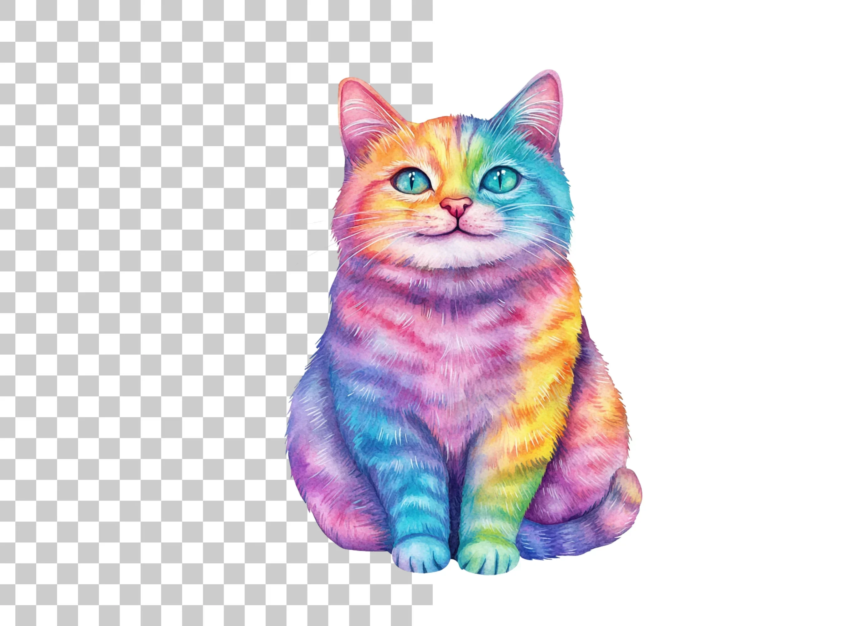 Rainbow Kittens Clipart Bundle - Image 6