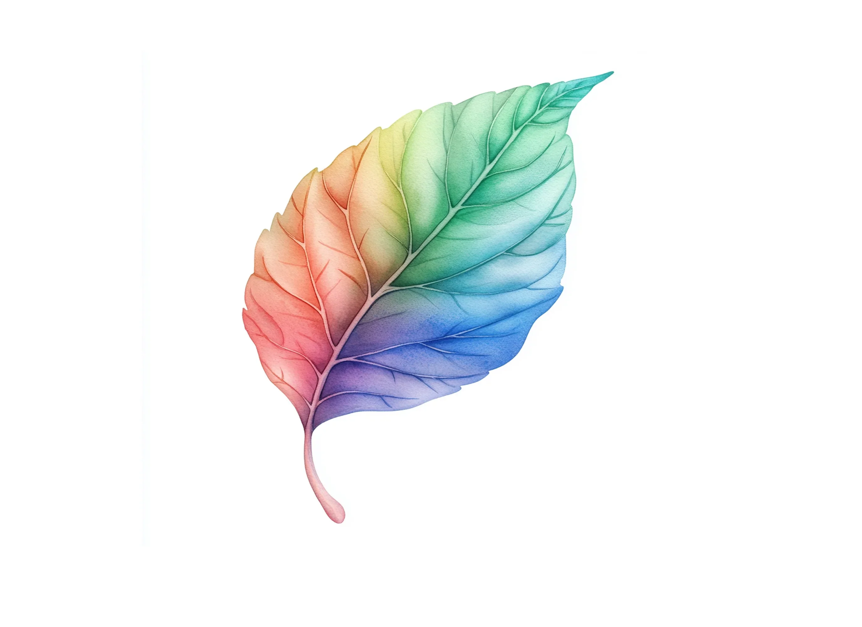 Rainbow Leaves Clipart Bundle - Image 2