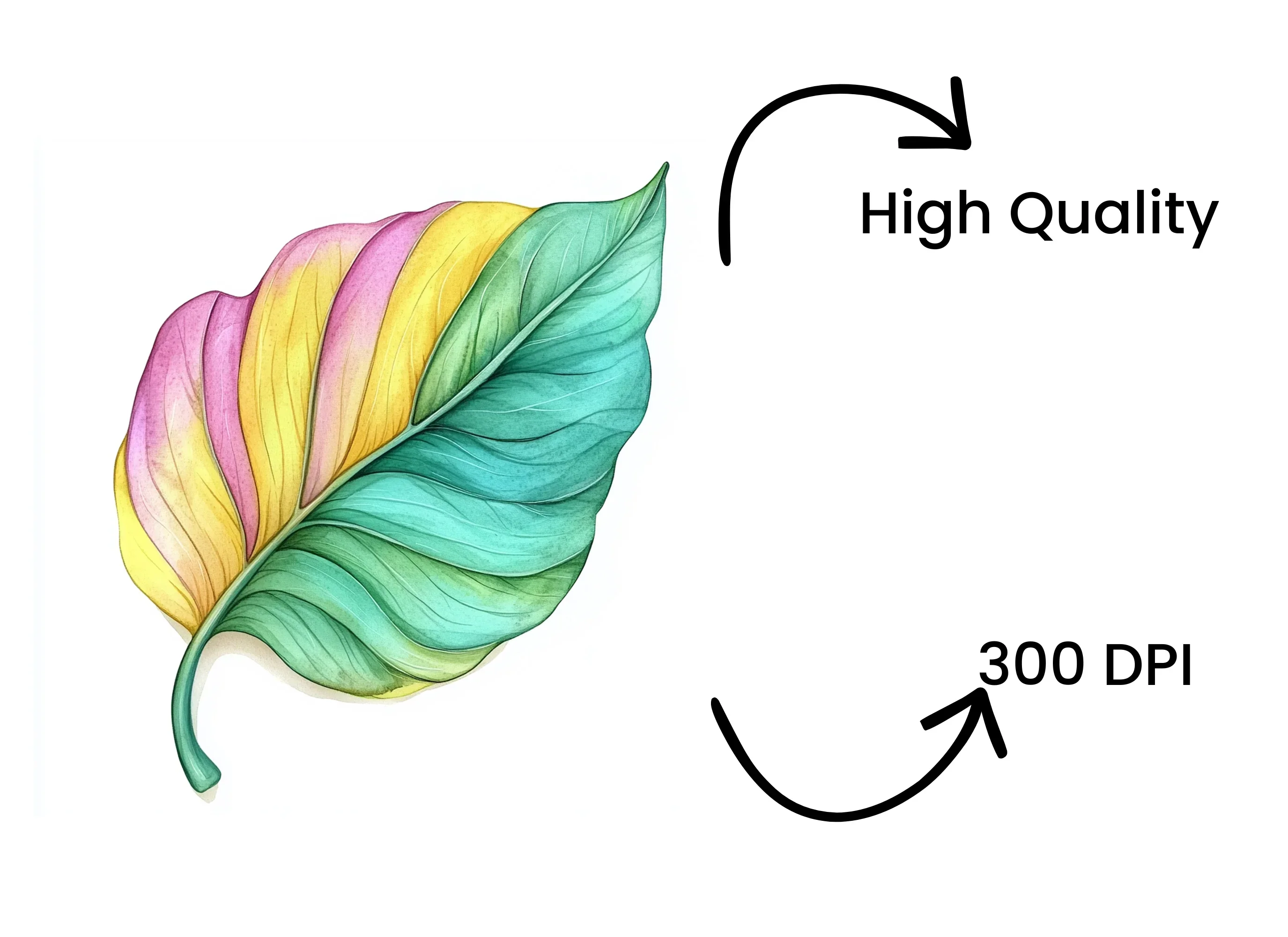 Rainbow Leaves Clipart Bundle - Image 4