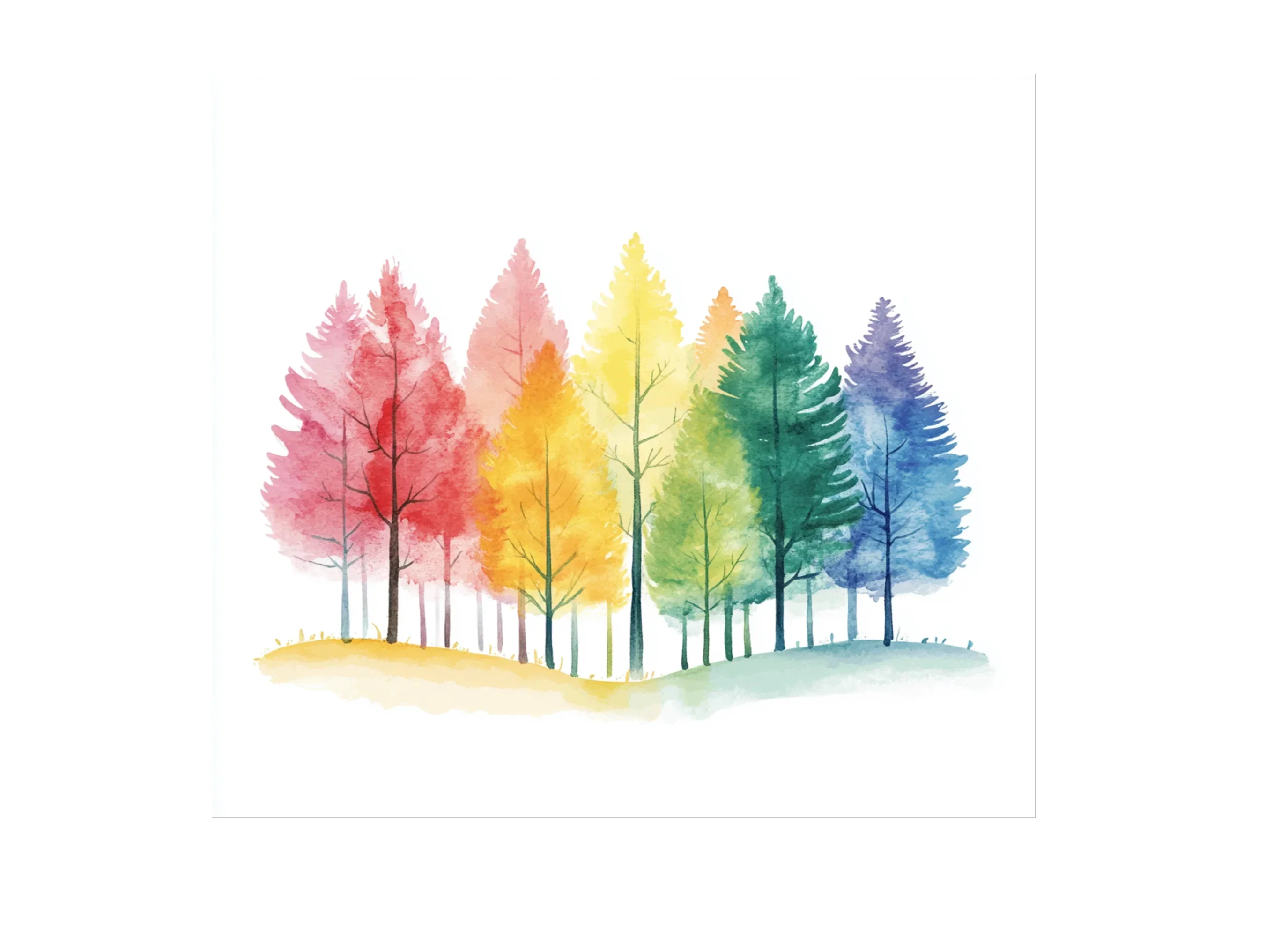 Rainbow Pine Tree Clipart Bundle - Image 2