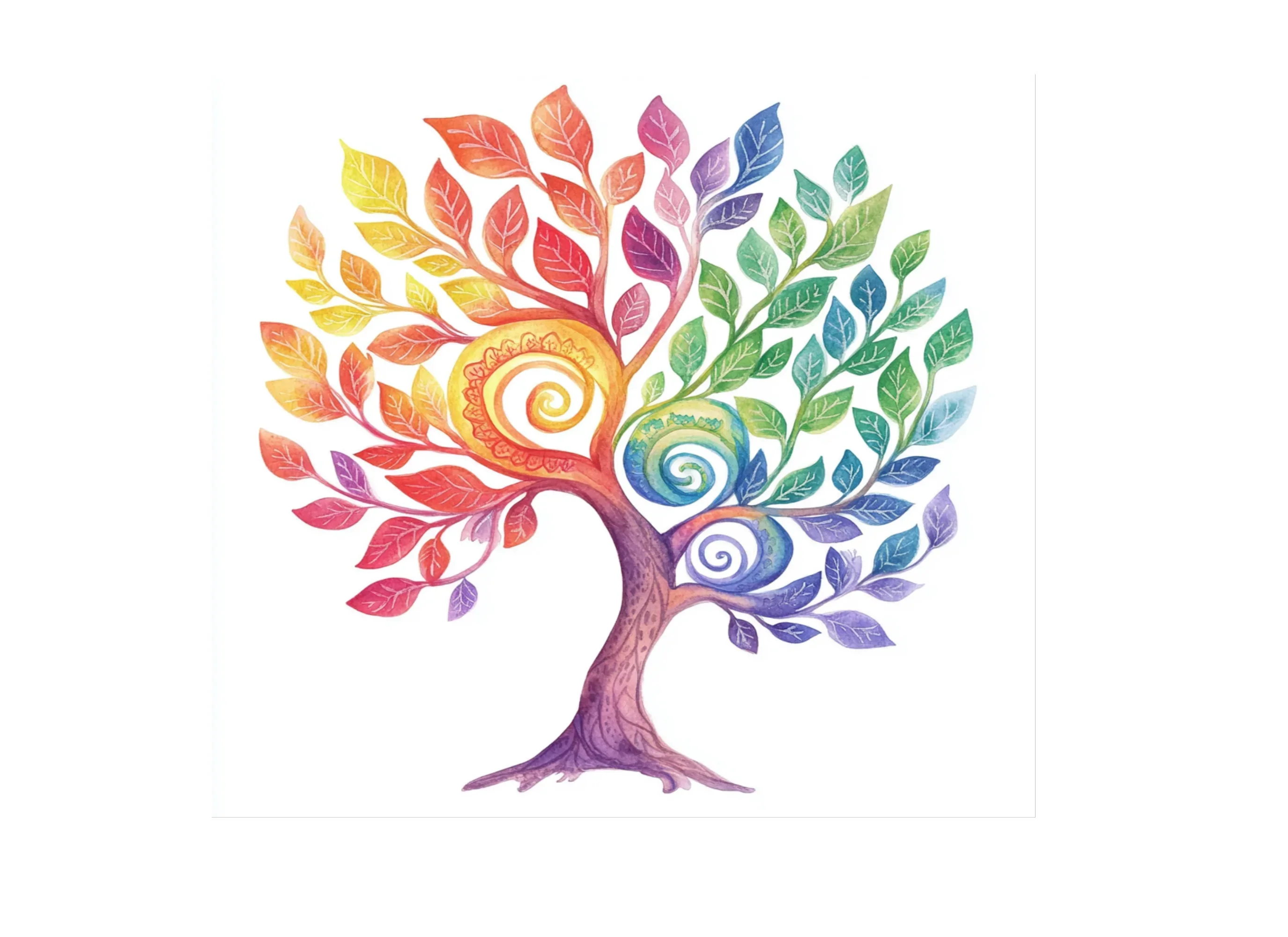 Rainbow Tree Leaves Clipart Bundle - Image 2