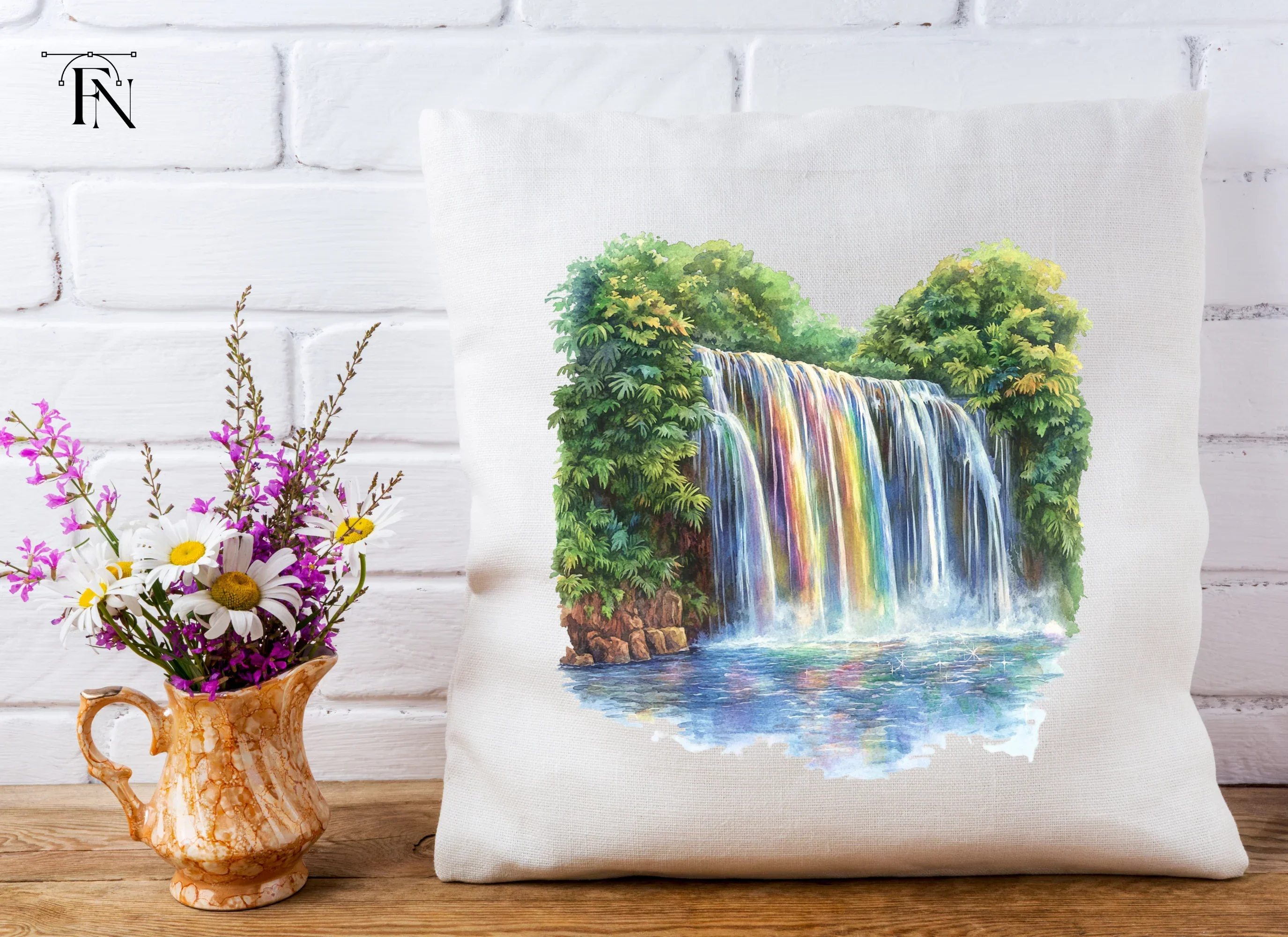 Rainbow Waterfall Clipart Bundle - Image 3