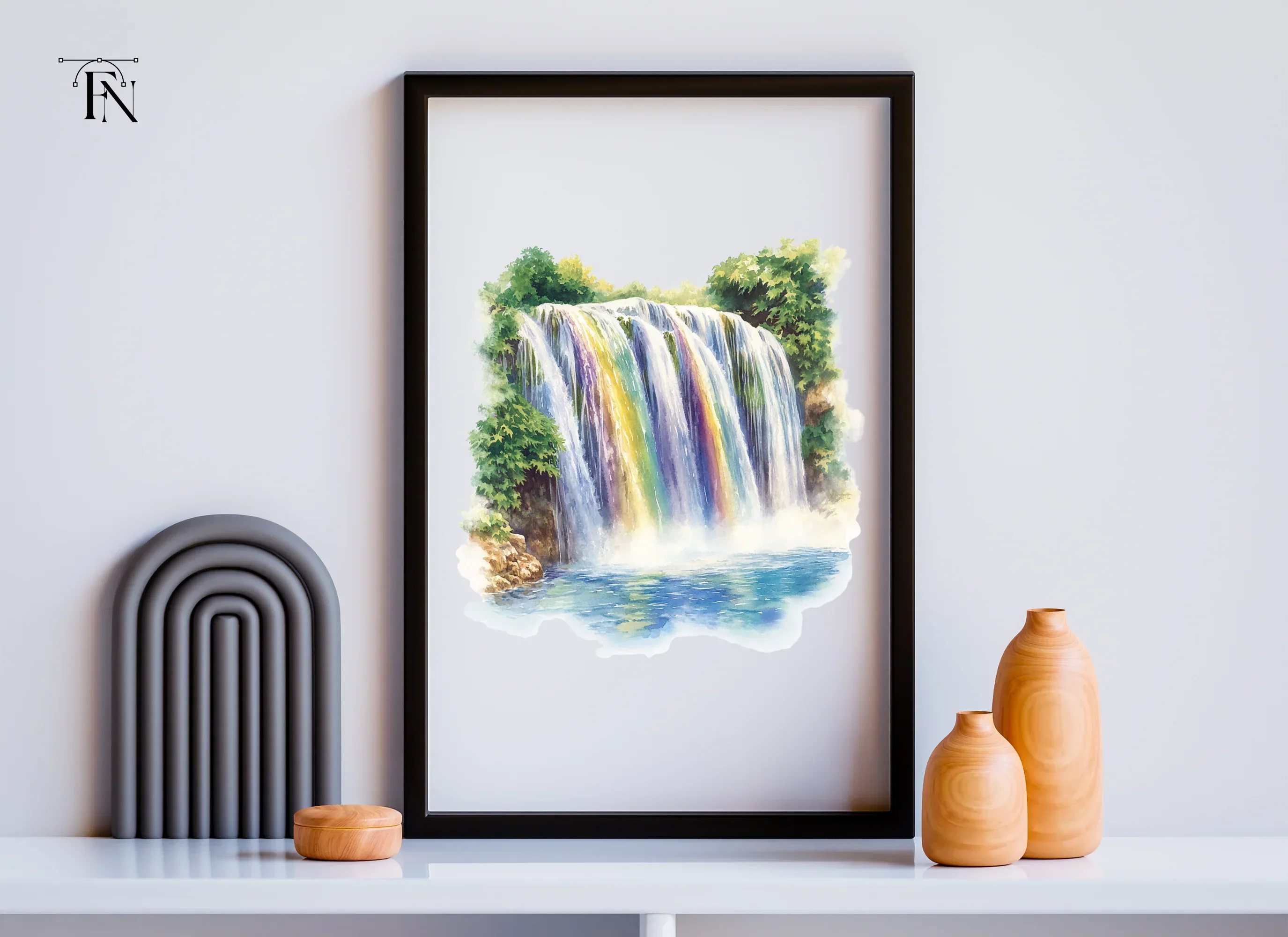 Rainbow Waterfall Clipart Bundle - Image 4