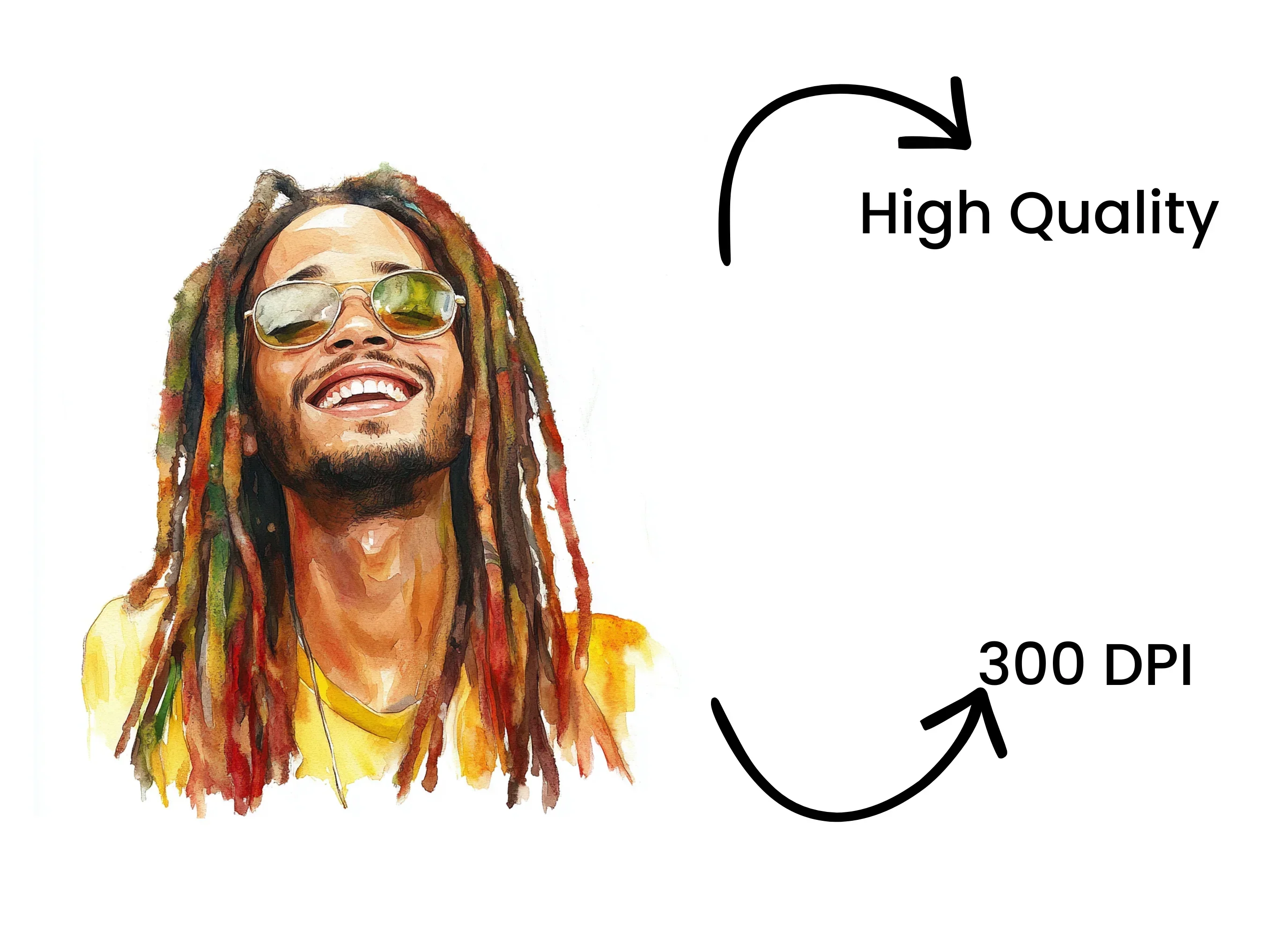 Rasta Man Clipart Bundle - Image 4