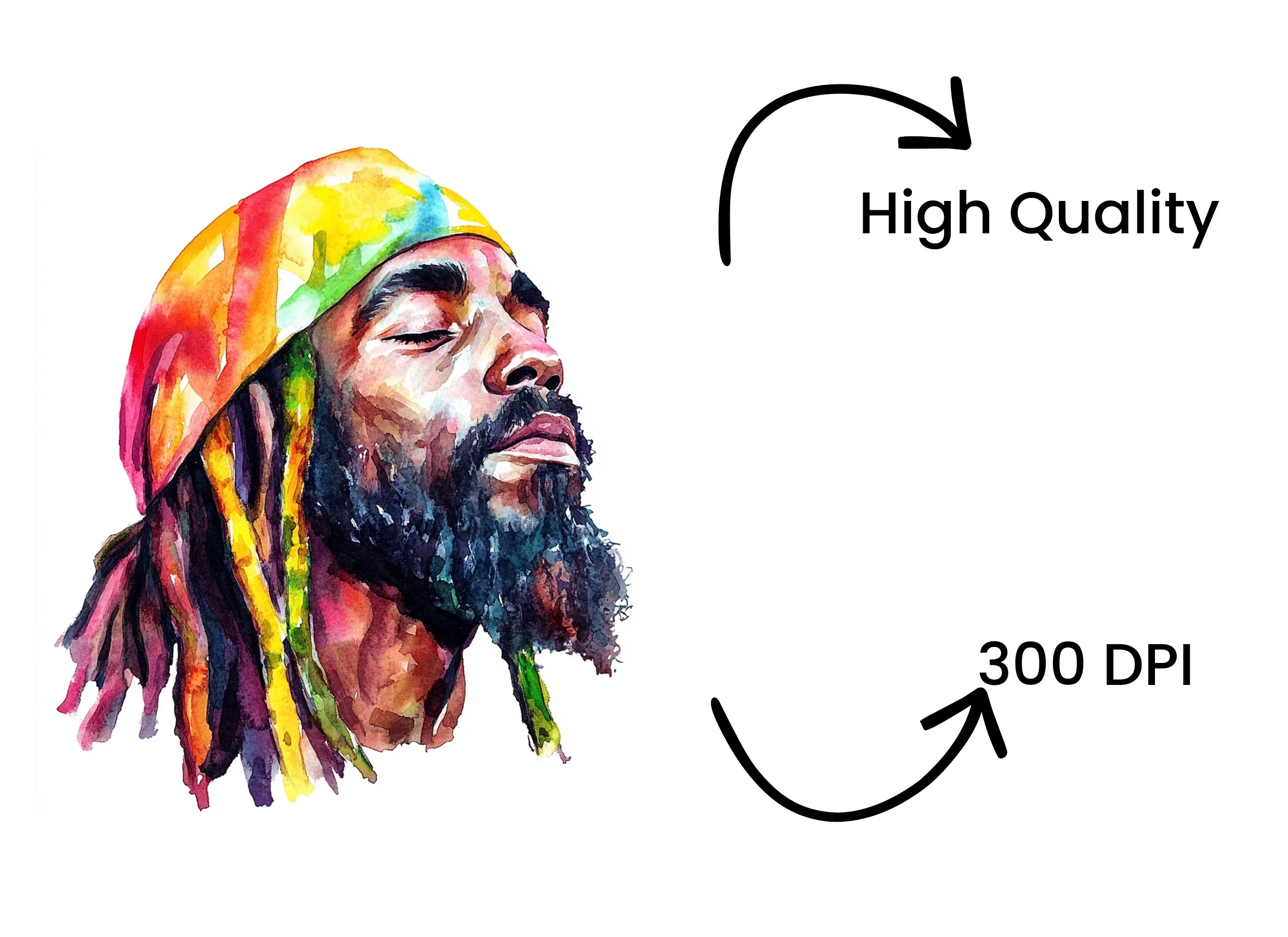 Rastafarian Men Clipart Bundle - Image 4